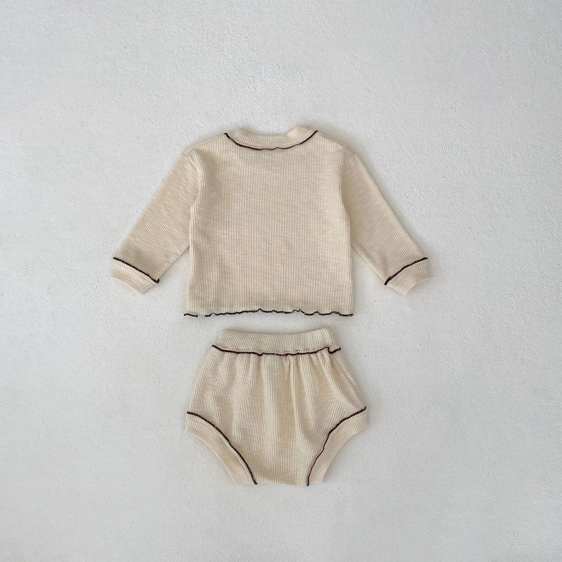 2 Pieces Set Baby Kid Girls Solid Color Tops And Shorts Wholesale 240111132