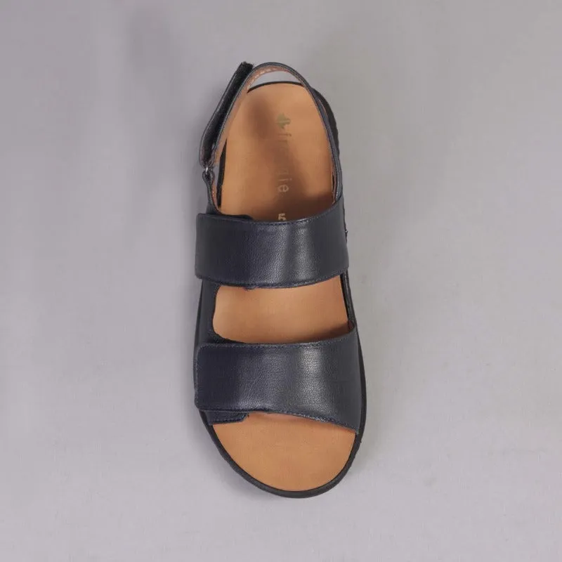 2-Strap Sandal with Removable Footbed in Navy - 12533