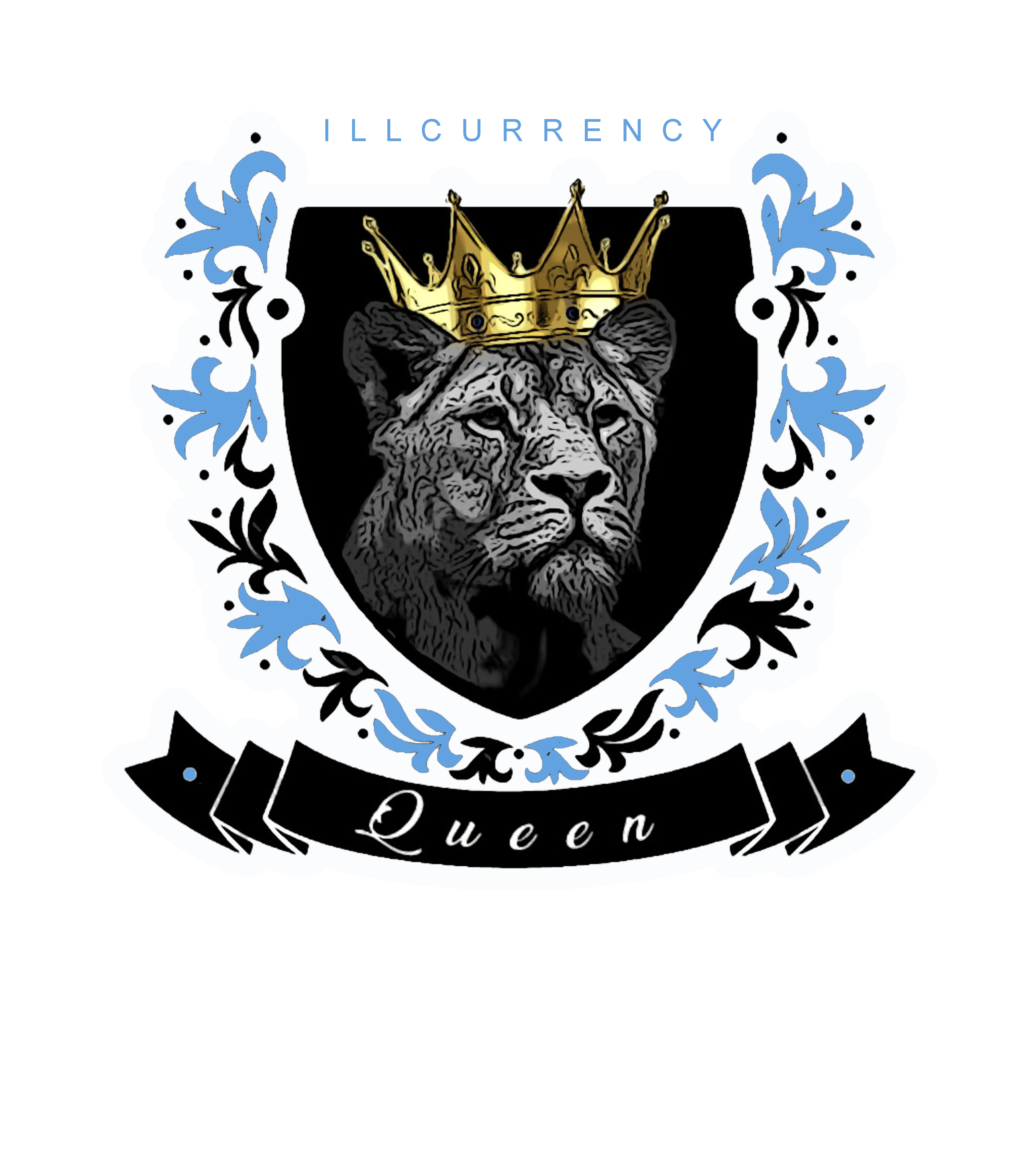 Air Jordan 1 "UNC Toe" | illcurrency Black T-Shirt (Queen)