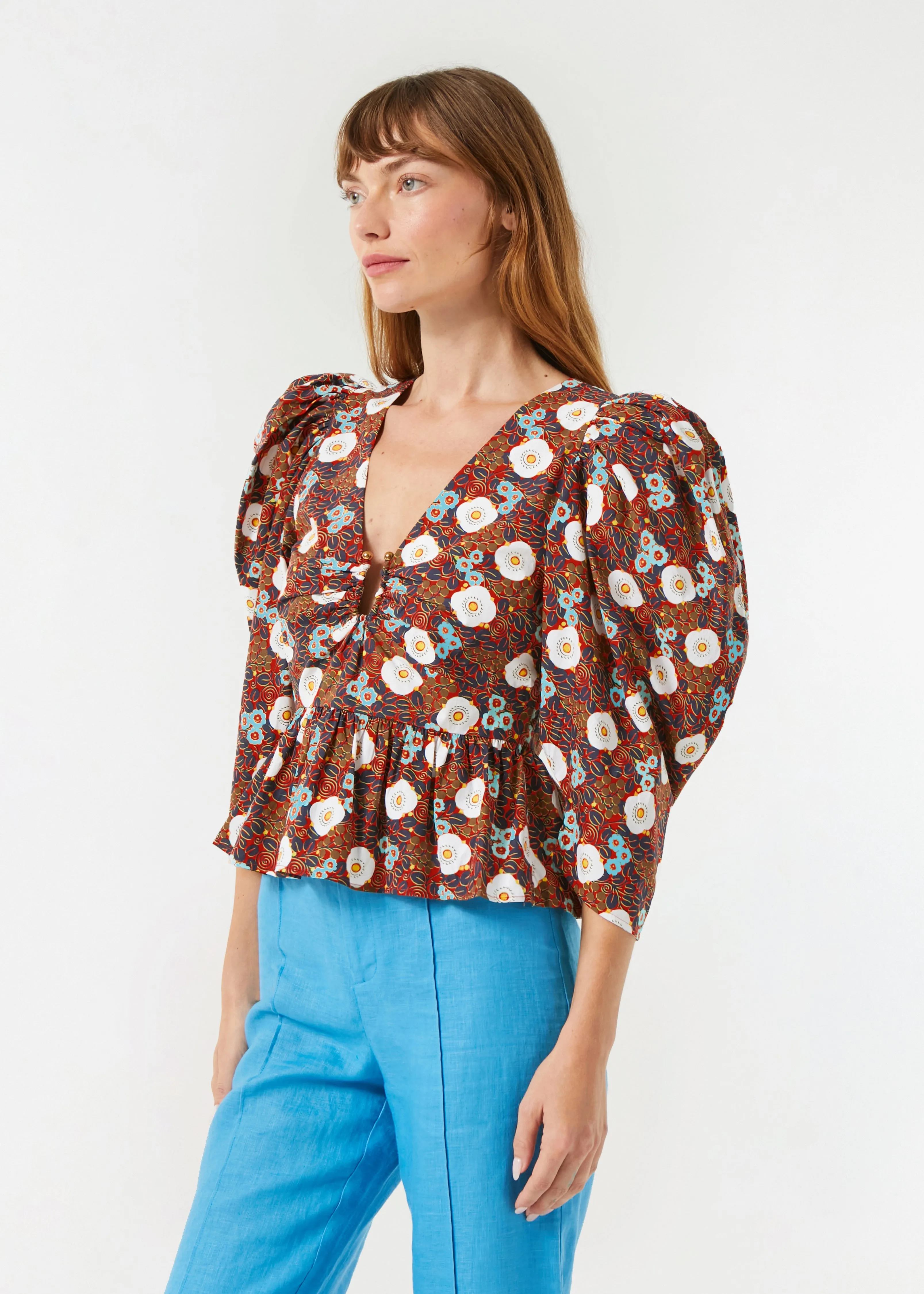 Alma Top | Scarlet Aura Blossom