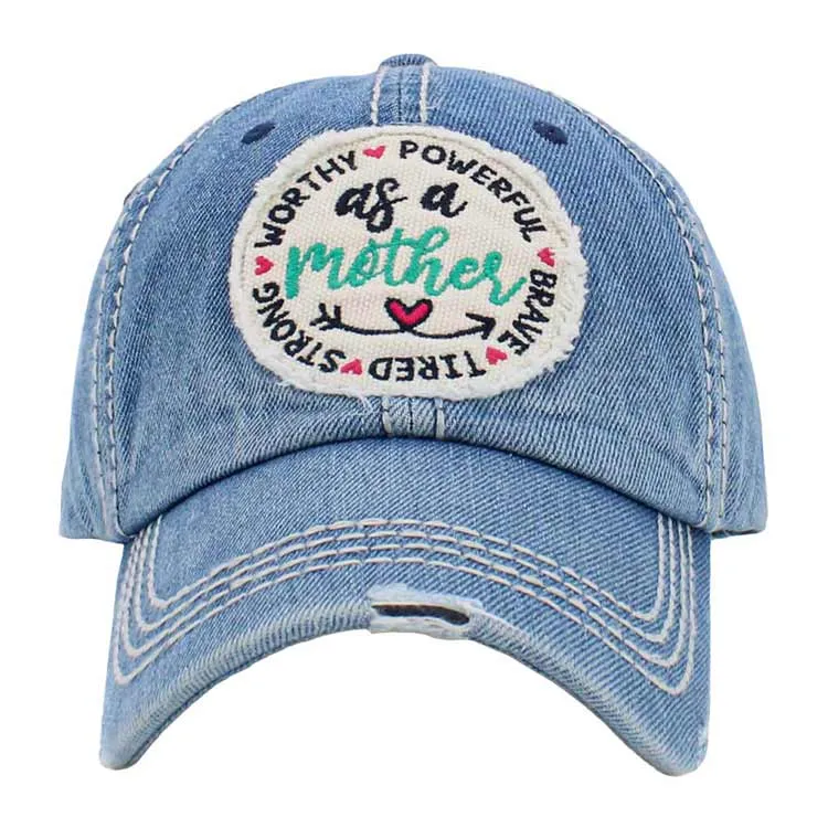 As A Mother Message Vintage Baseball Cap