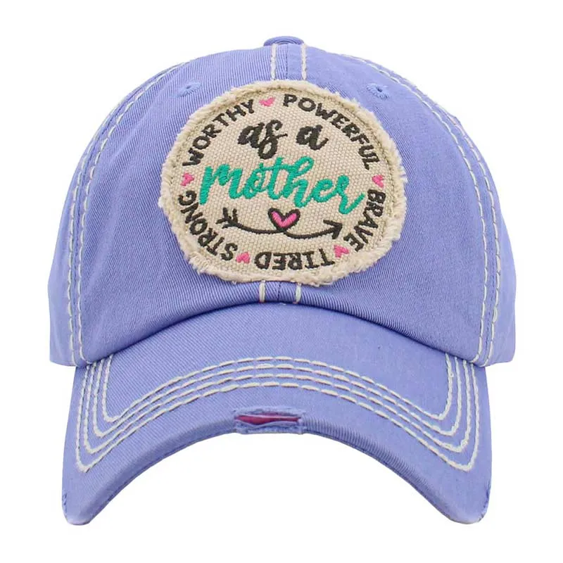 As A Mother Message Vintage Baseball Cap