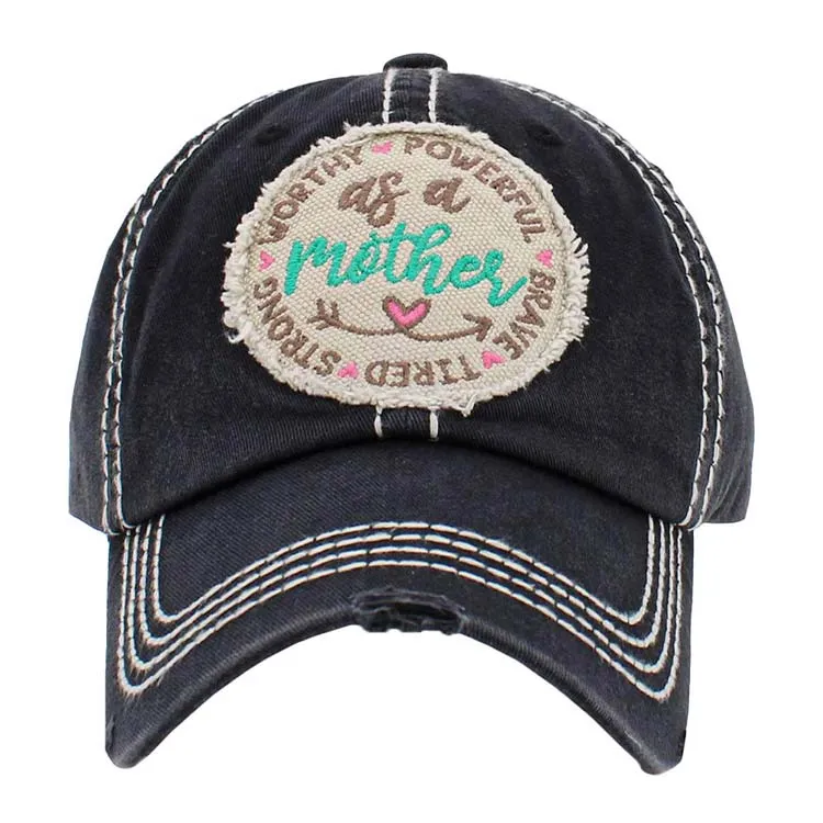 As A Mother Message Vintage Baseball Cap