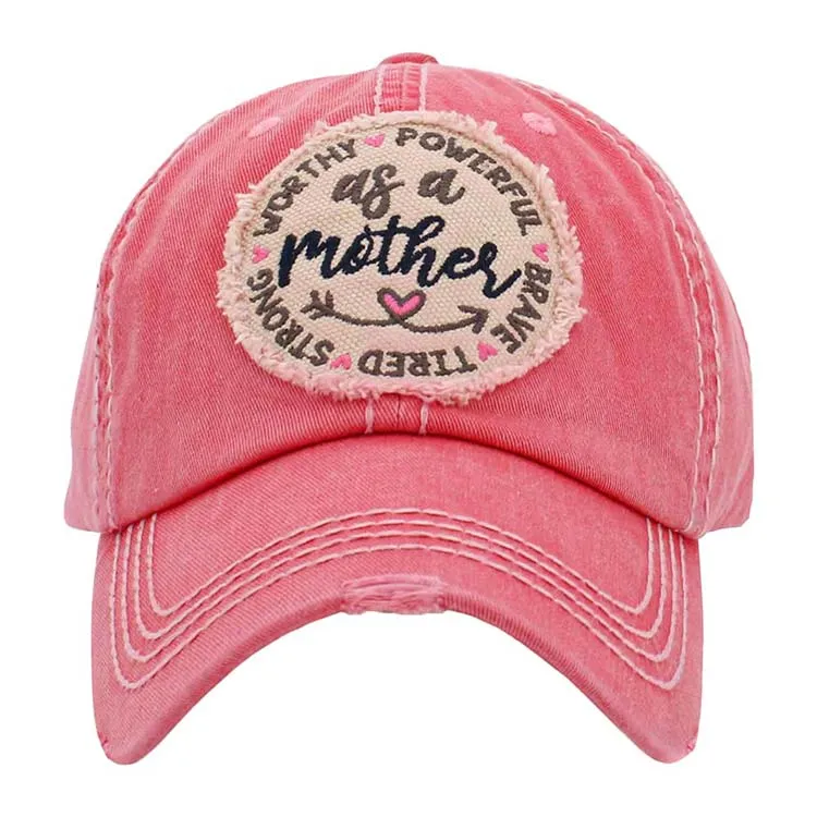 As A Mother Message Vintage Baseball Cap