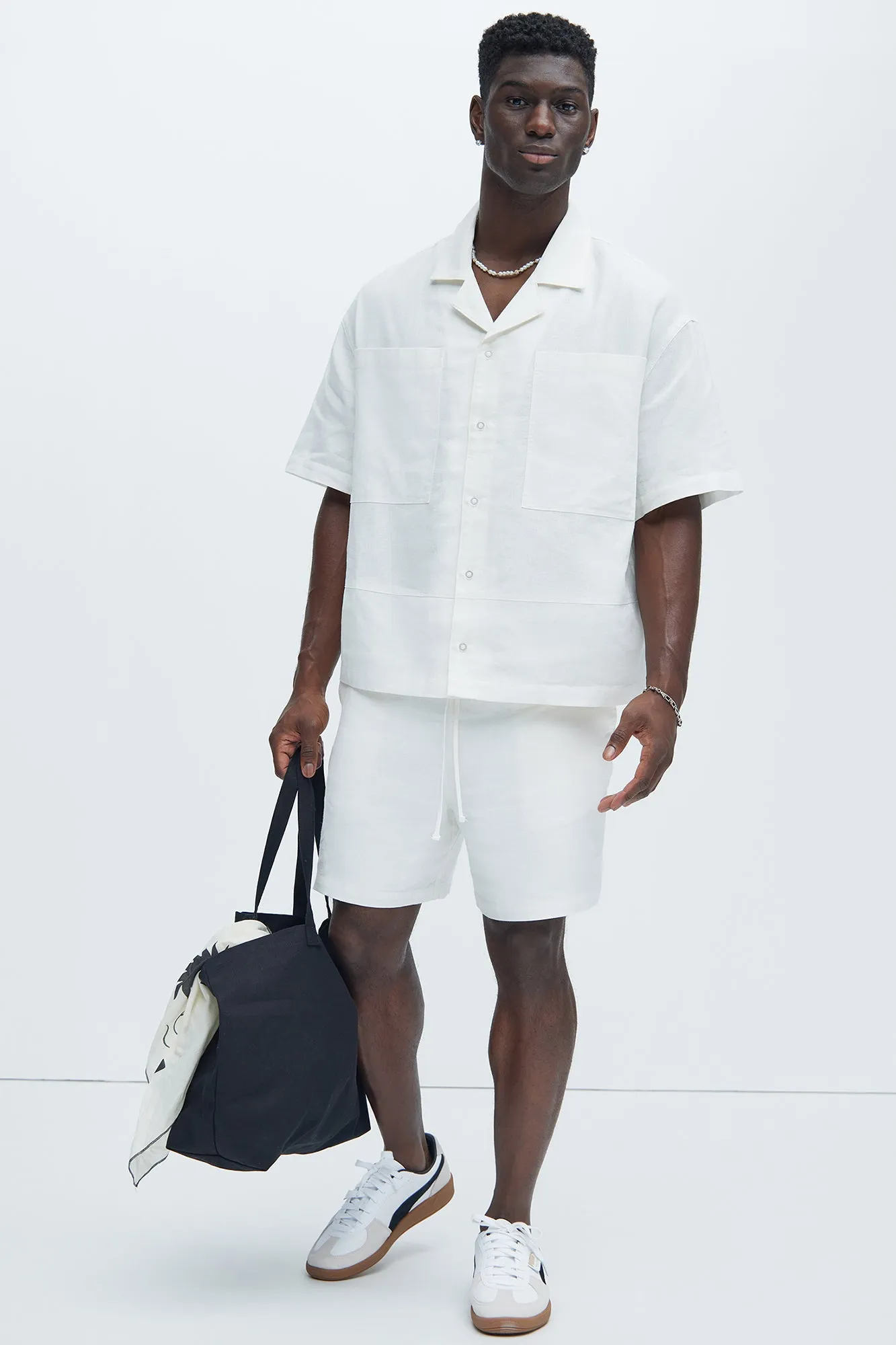 Bahamas Linen Shorts - White