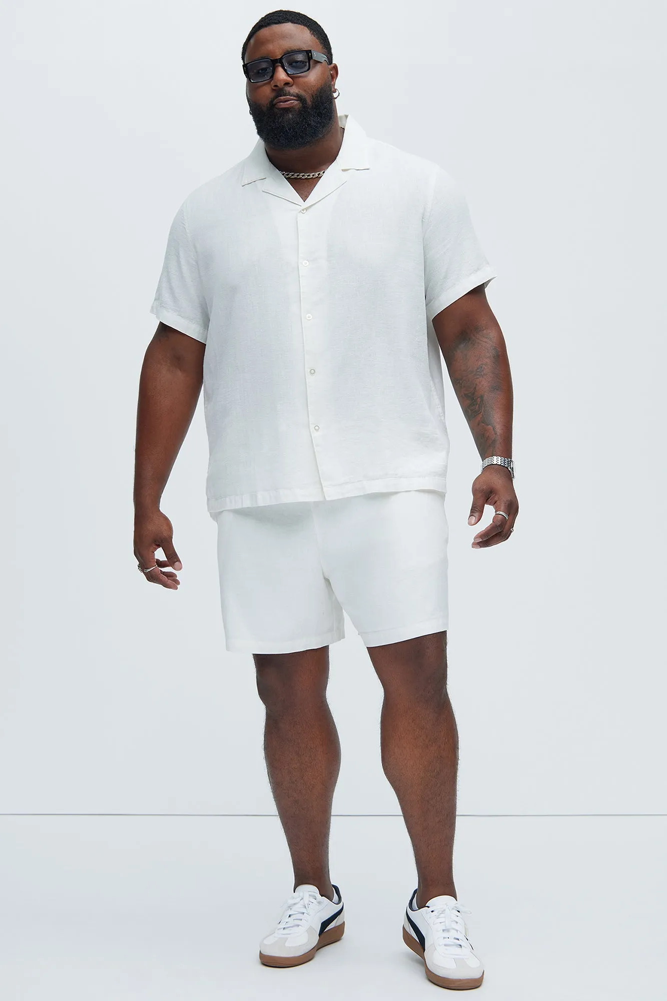 Bahamas Linen Shorts - White