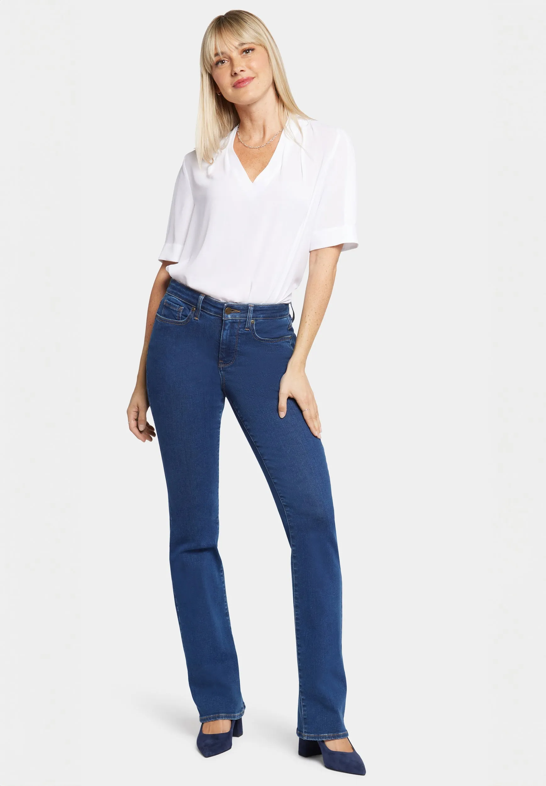 Barbara Bootcut Jeans Mediumblauw Premium Denim | Quinn