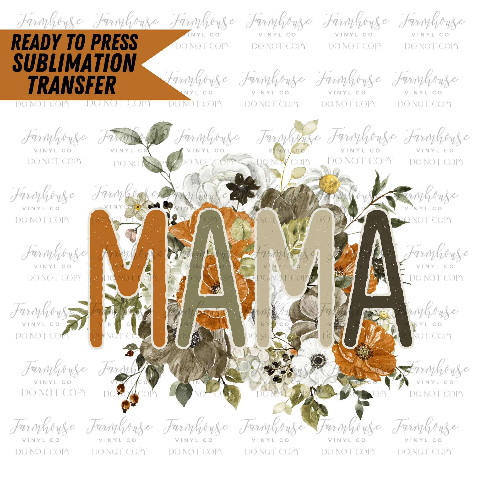 Boho Mama Ready To Press Sublimation Transfer