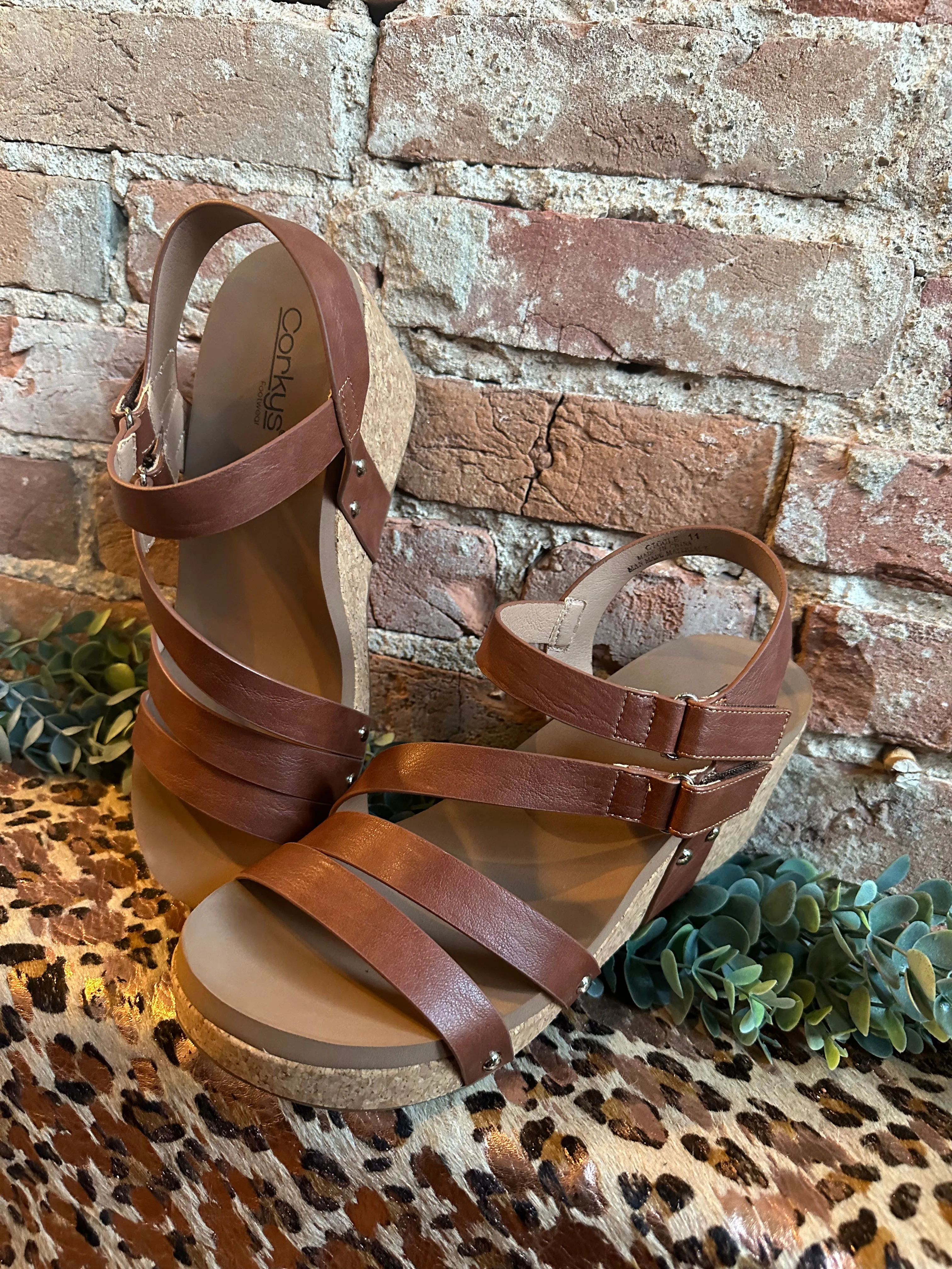 Bourbon Giggle Wedge Sandal