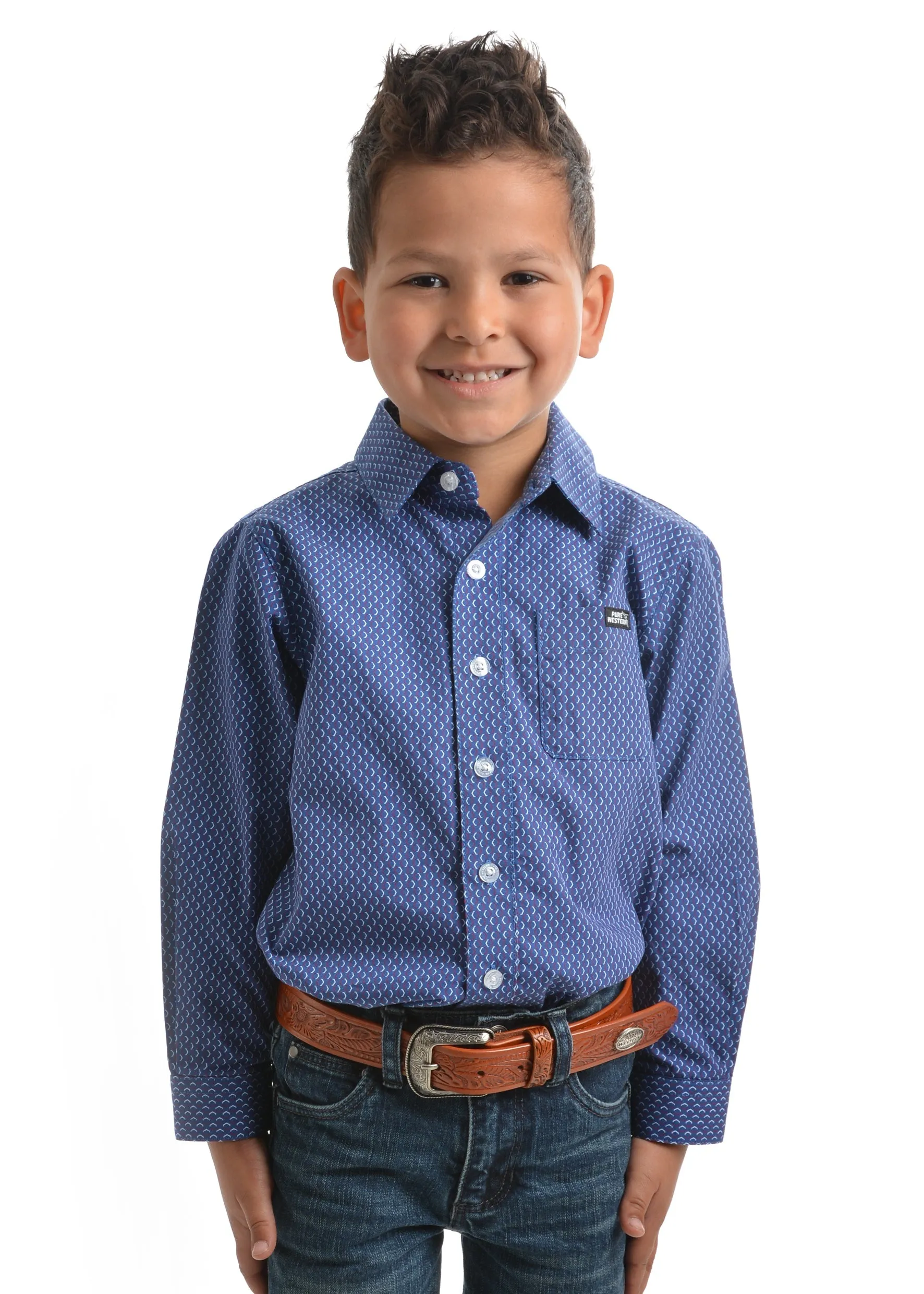 Boy's Pure Western Jethro Print L/S Shirt