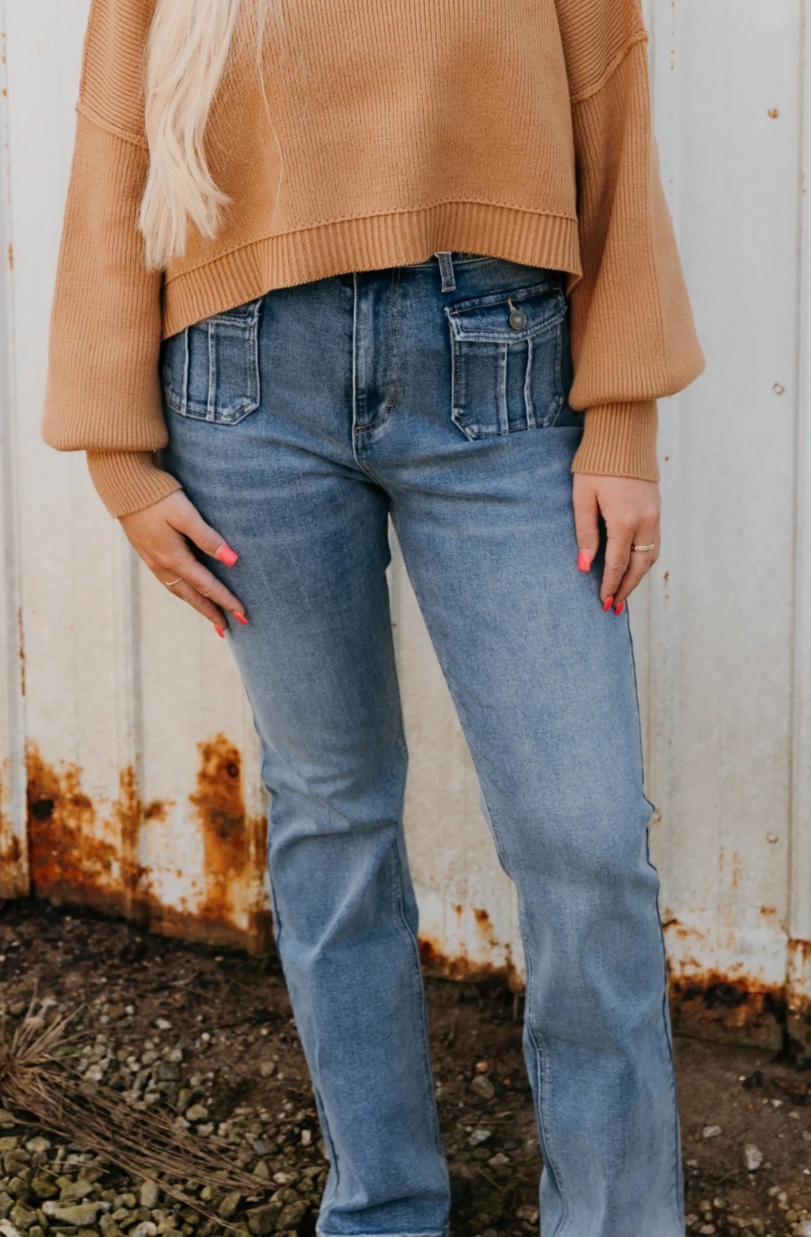 Carrie High Rise Vintage Bootcut Jeans