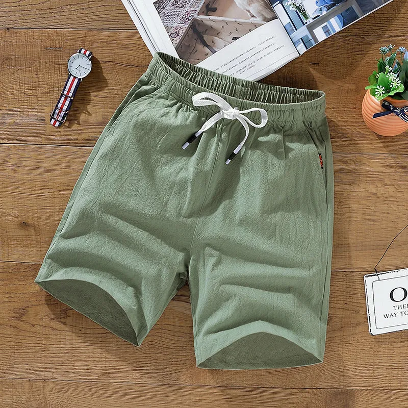 Casual Loose Cotton And Linen Shorts