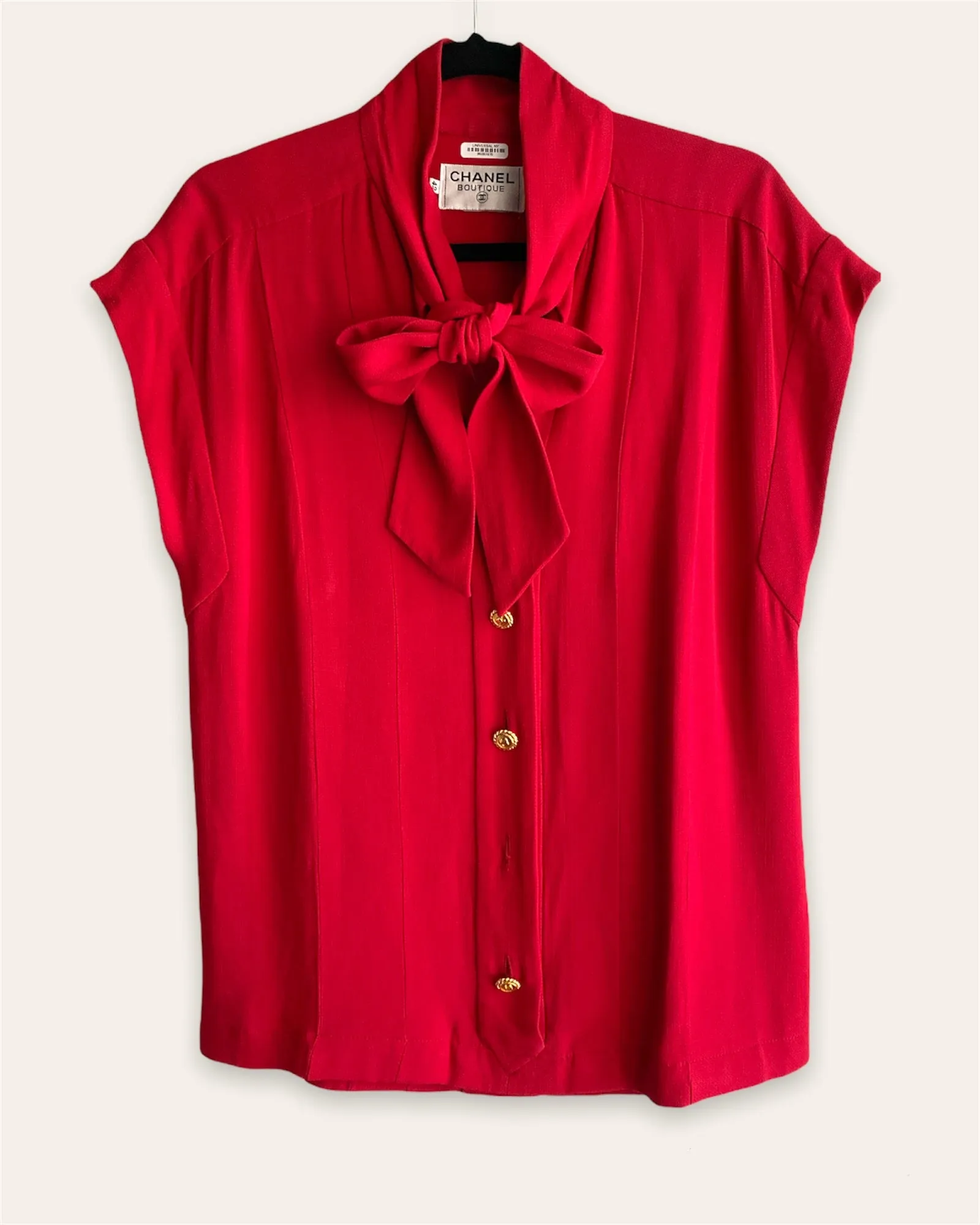 Chanel Red Blouse