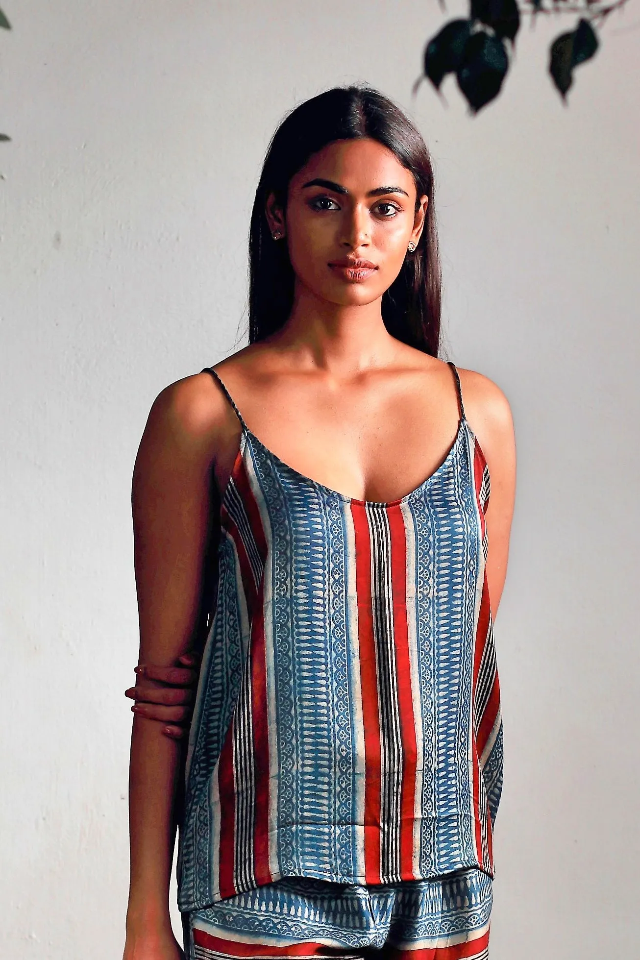 Chhaya Tank Top - Ajrakh Stripes