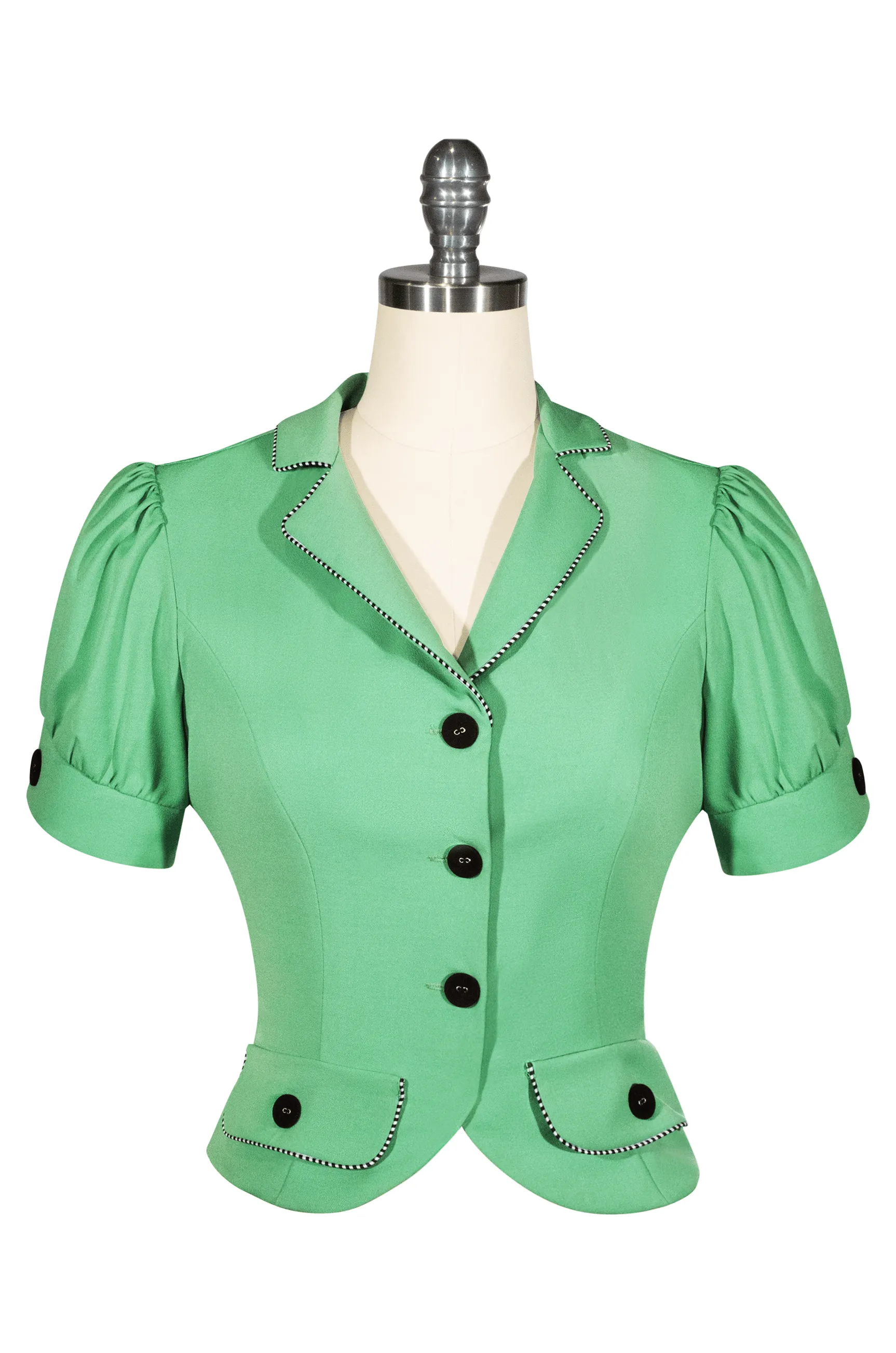 Cotton Tail Soiree Peplum Jacket (Green)