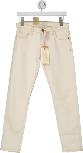 Current/Elliott Cream The Fling Slim Boyfriend Jeans BNWT W32