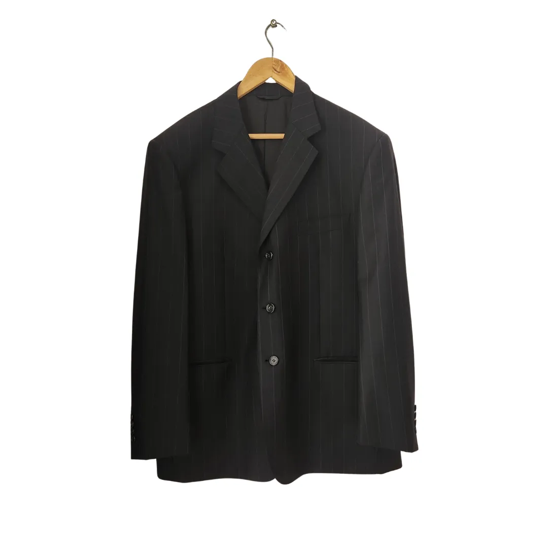 Daniel Hechter Men's Black Pinstripe Suit | Gently Used |