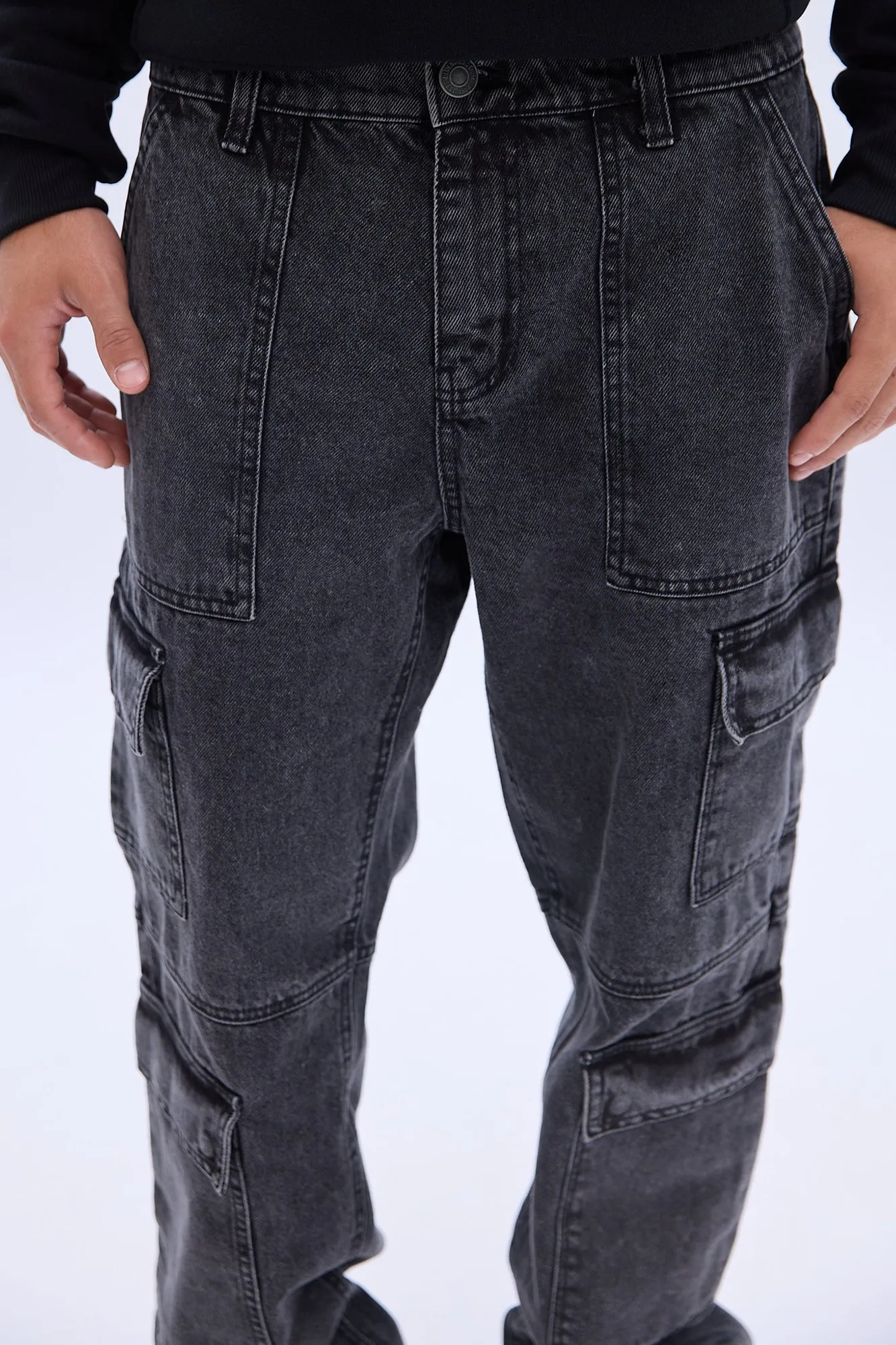 Denim Cargo Jeans