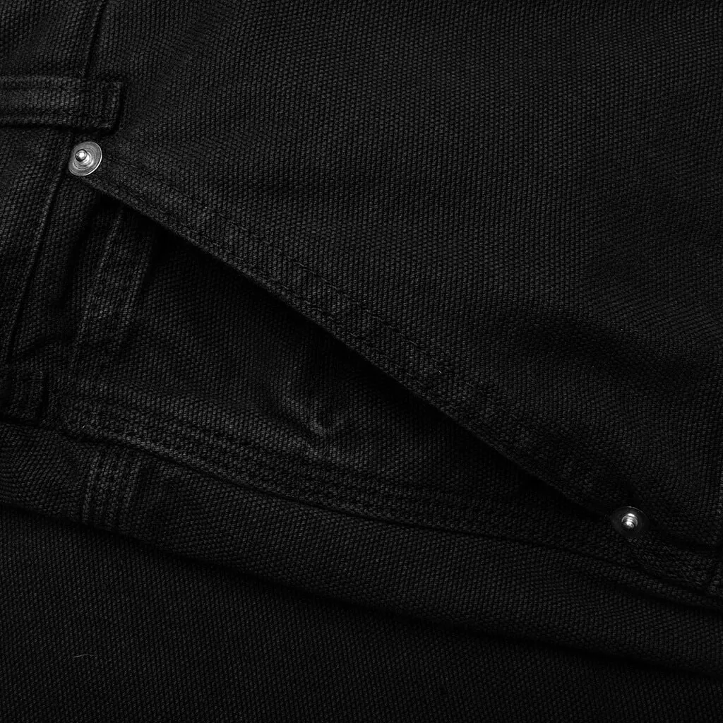 Destroyed Carpenter Pant - Washed Black