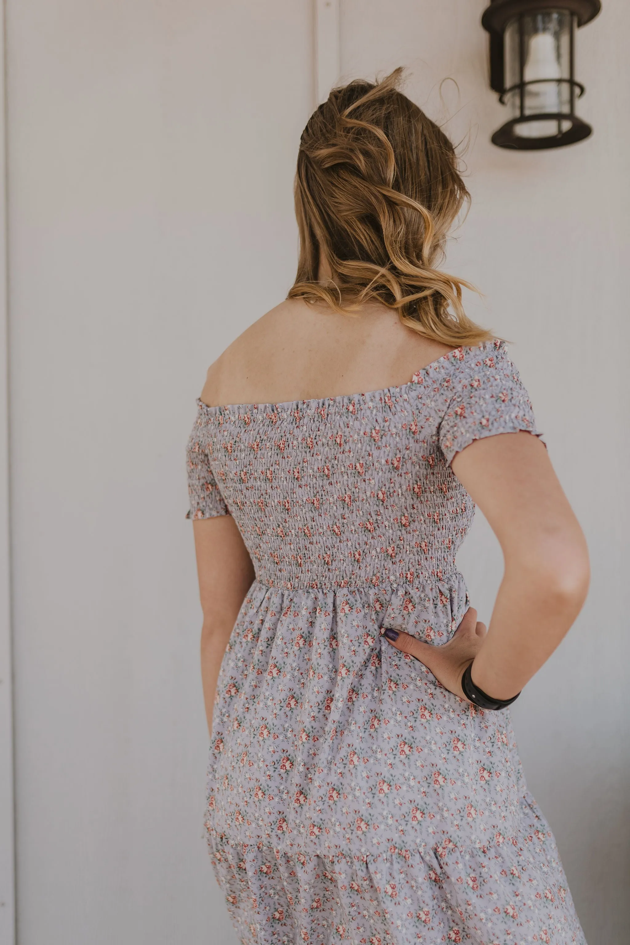 ELLA FLORAL LAVENDER DRESS  BY IVY & CO