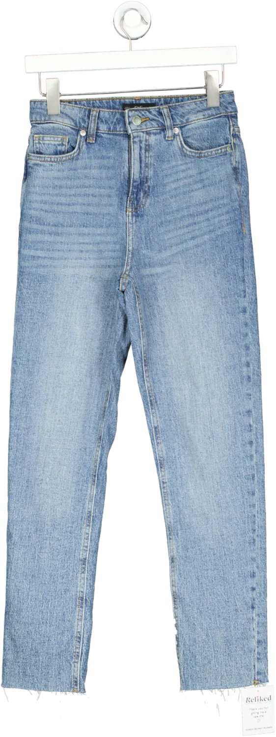 F&F Blue Raw Hem Skinny Jeans UK 6