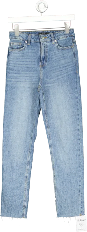 F&F Blue Raw Hem Skinny Jeans UK 6