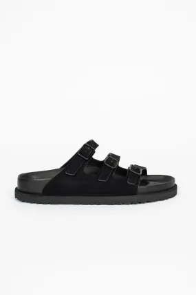 Florida Suede Sandal Black