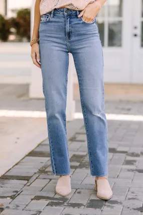 Hidden Jeans: Looking For You Medium Wash Straight Leg Jeans