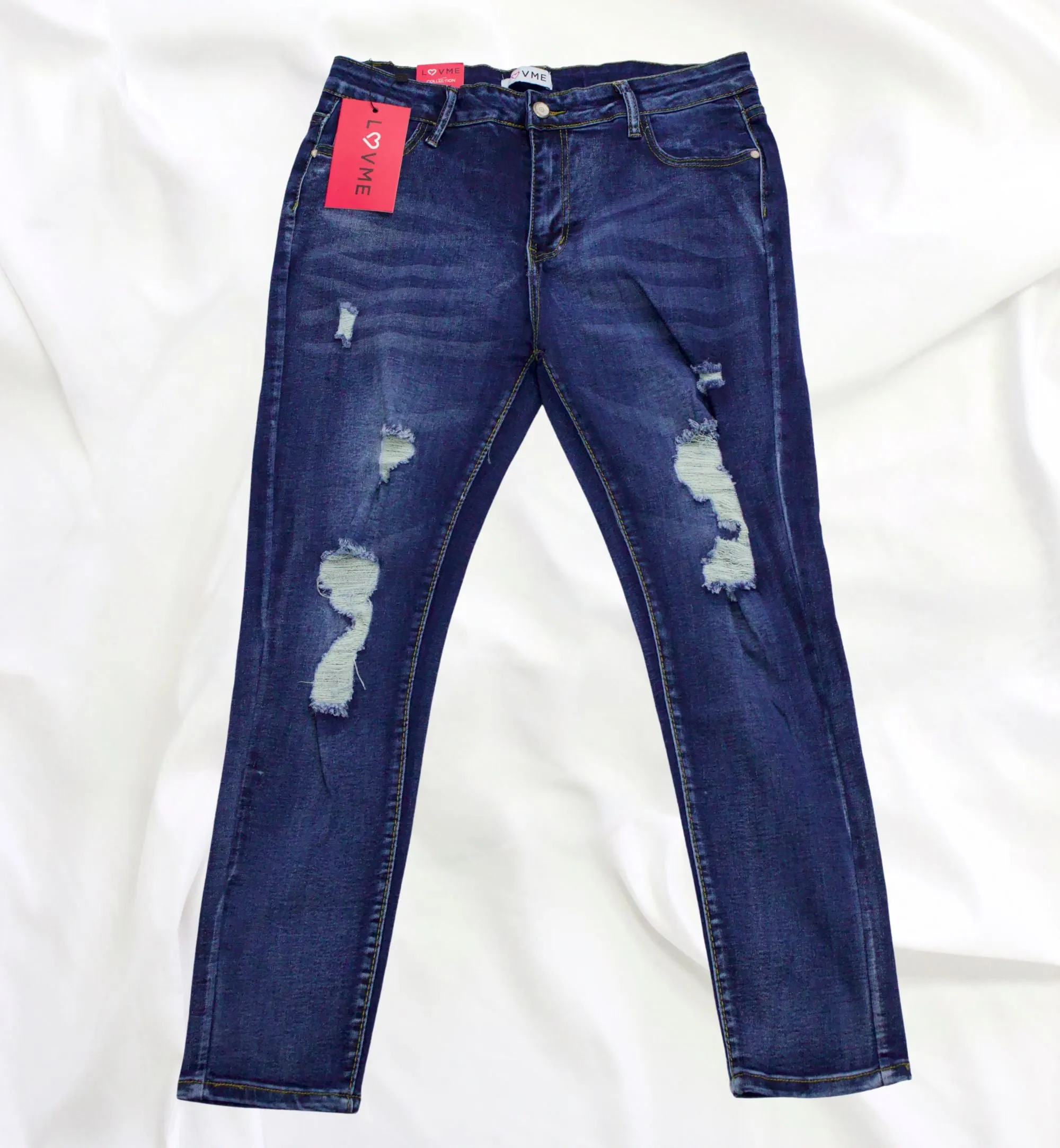 JEANS PLUS/TALLAS EXTRA CON DESTRUCCIN LV90010