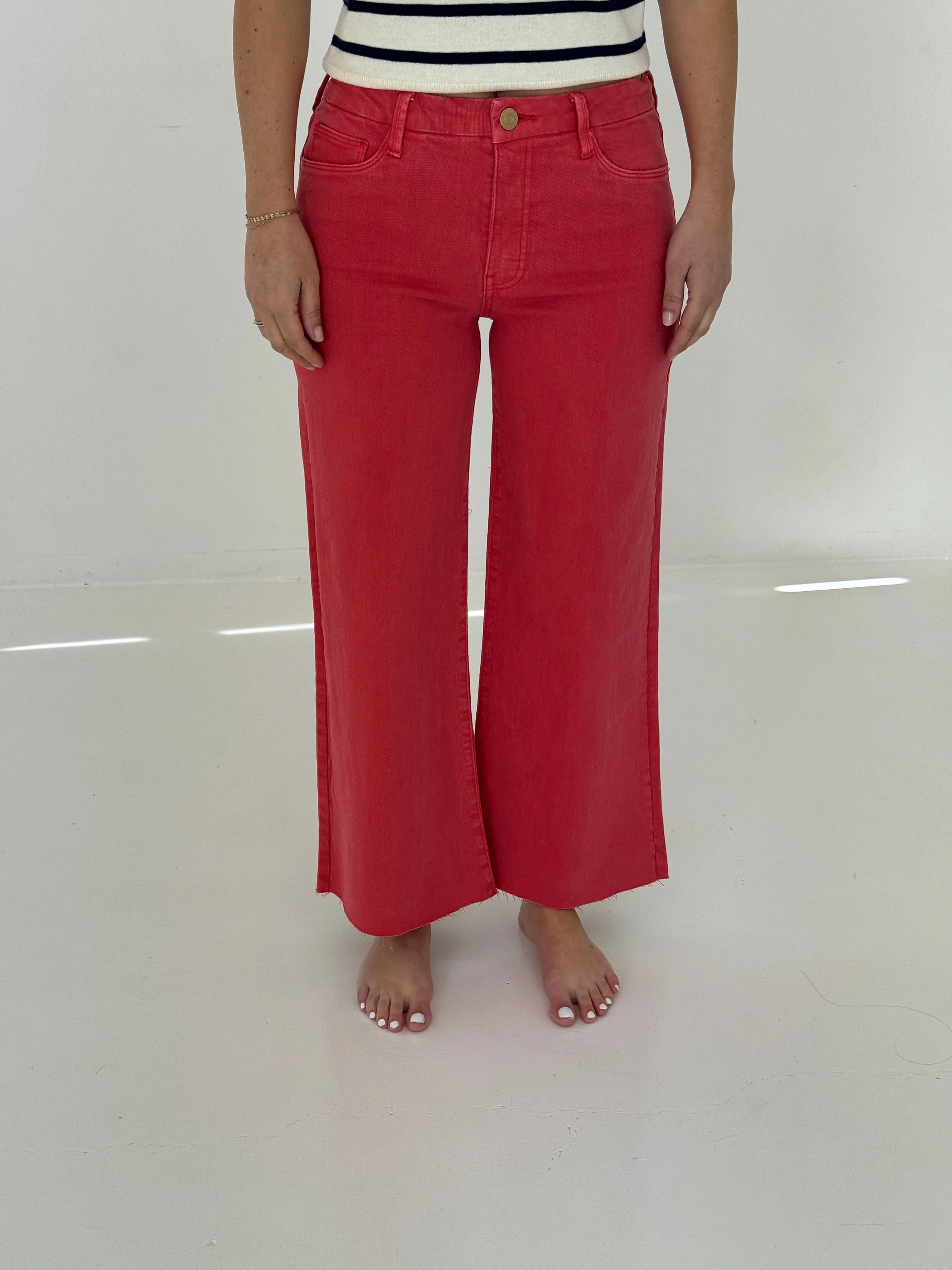 Kut Meg High Rise Fab Ab Jeans in Strawberry