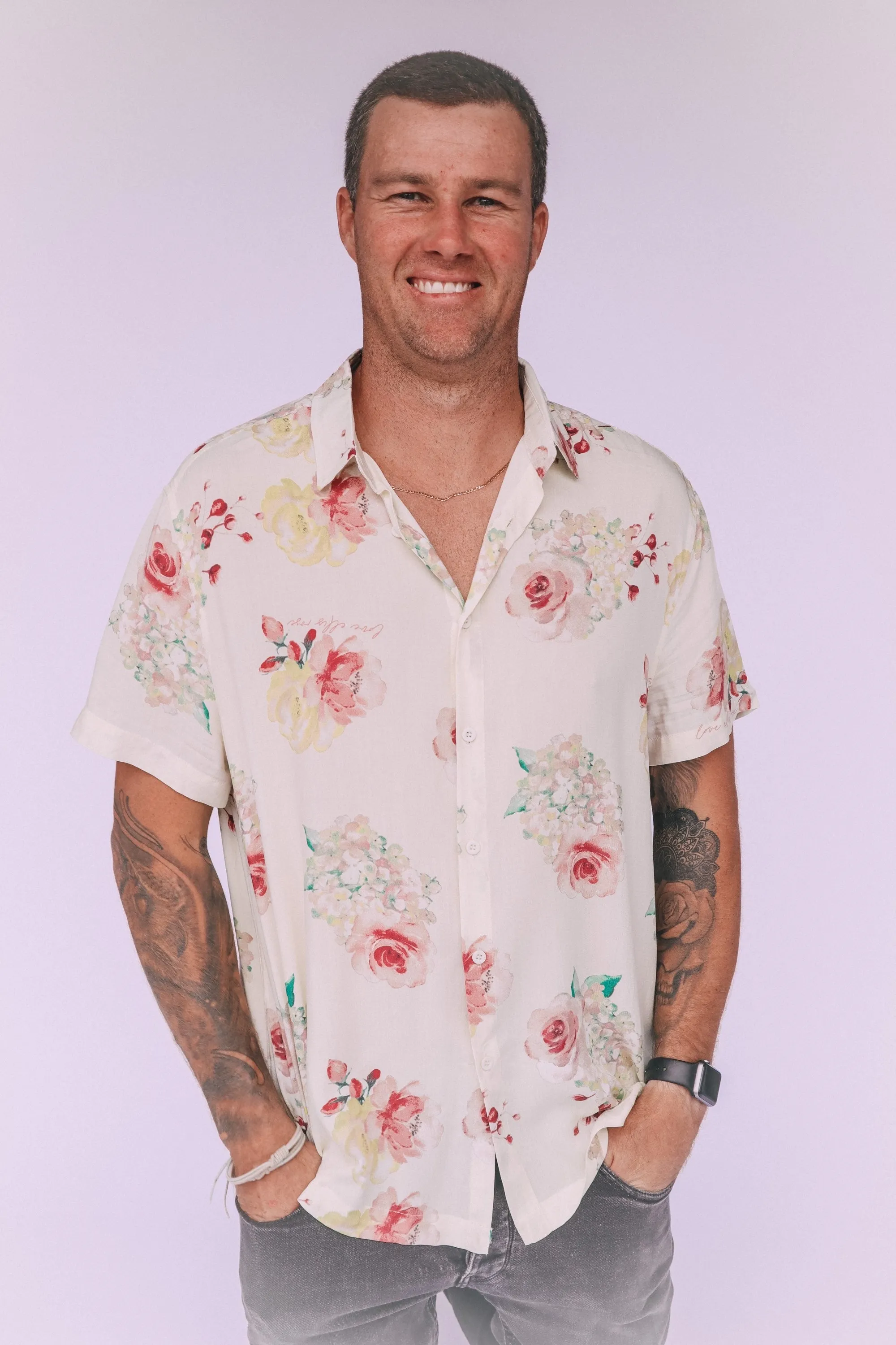 Men's Button Up Shirt - Exclusive Floral Dream