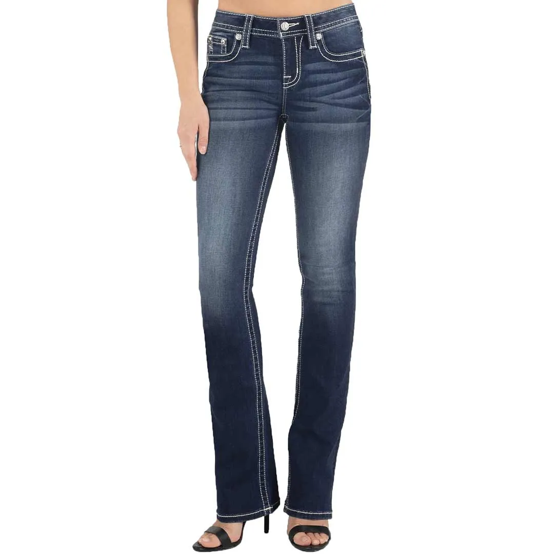 Miss Me Women's Aztec Dreamcatcher Bootcut Jeans