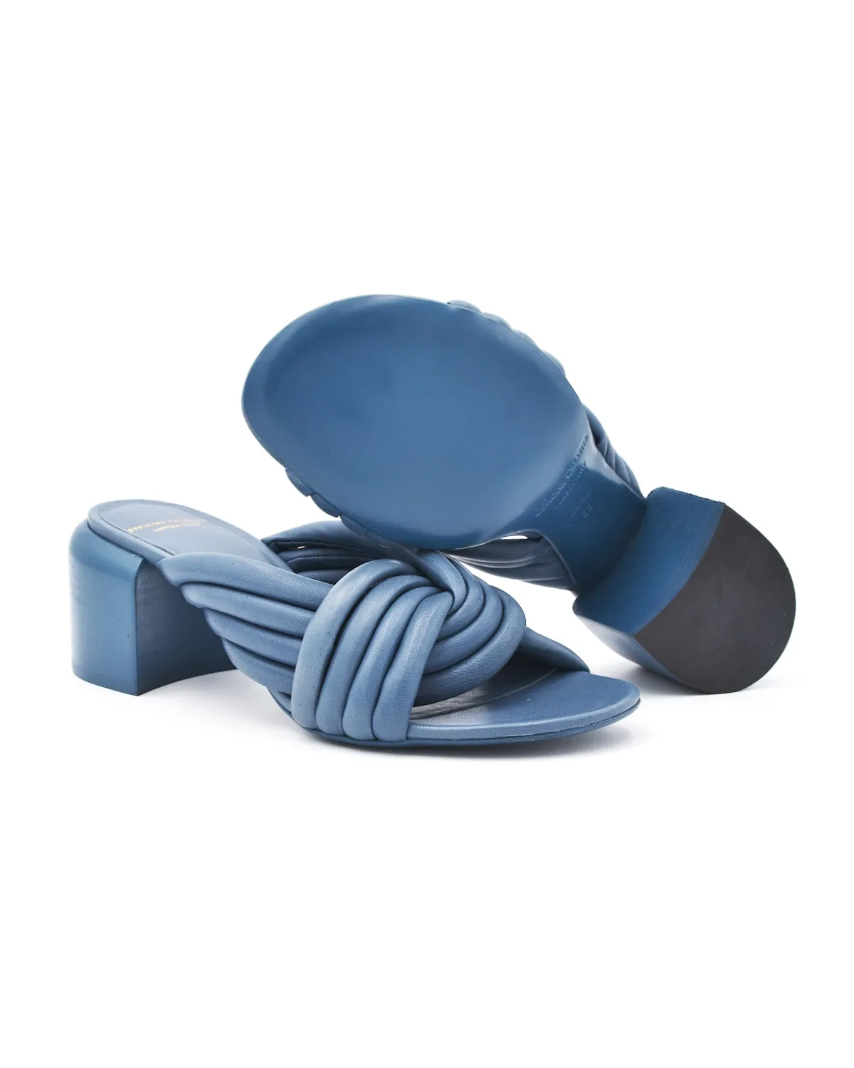 Officine Creative Ethel Stone Blue Twisted Sandal