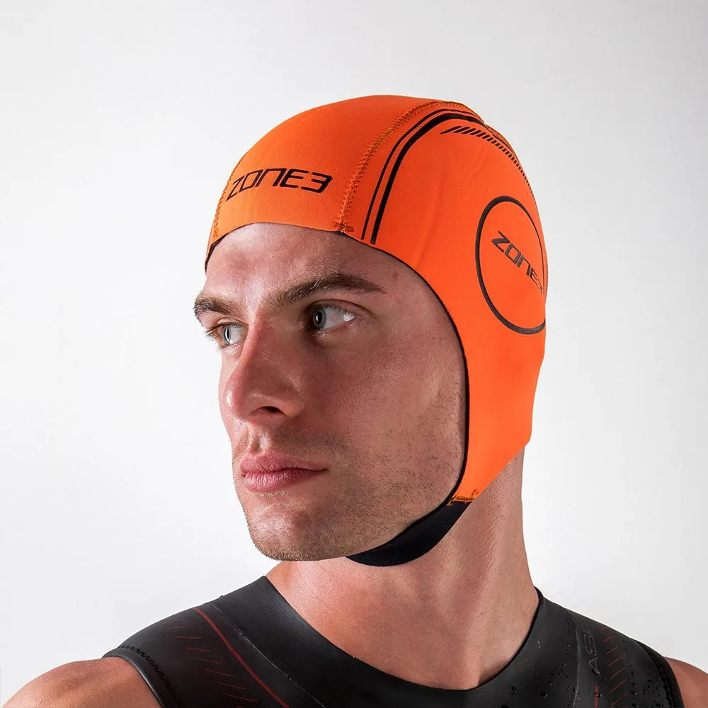 Orange Neoprene Swim Cap