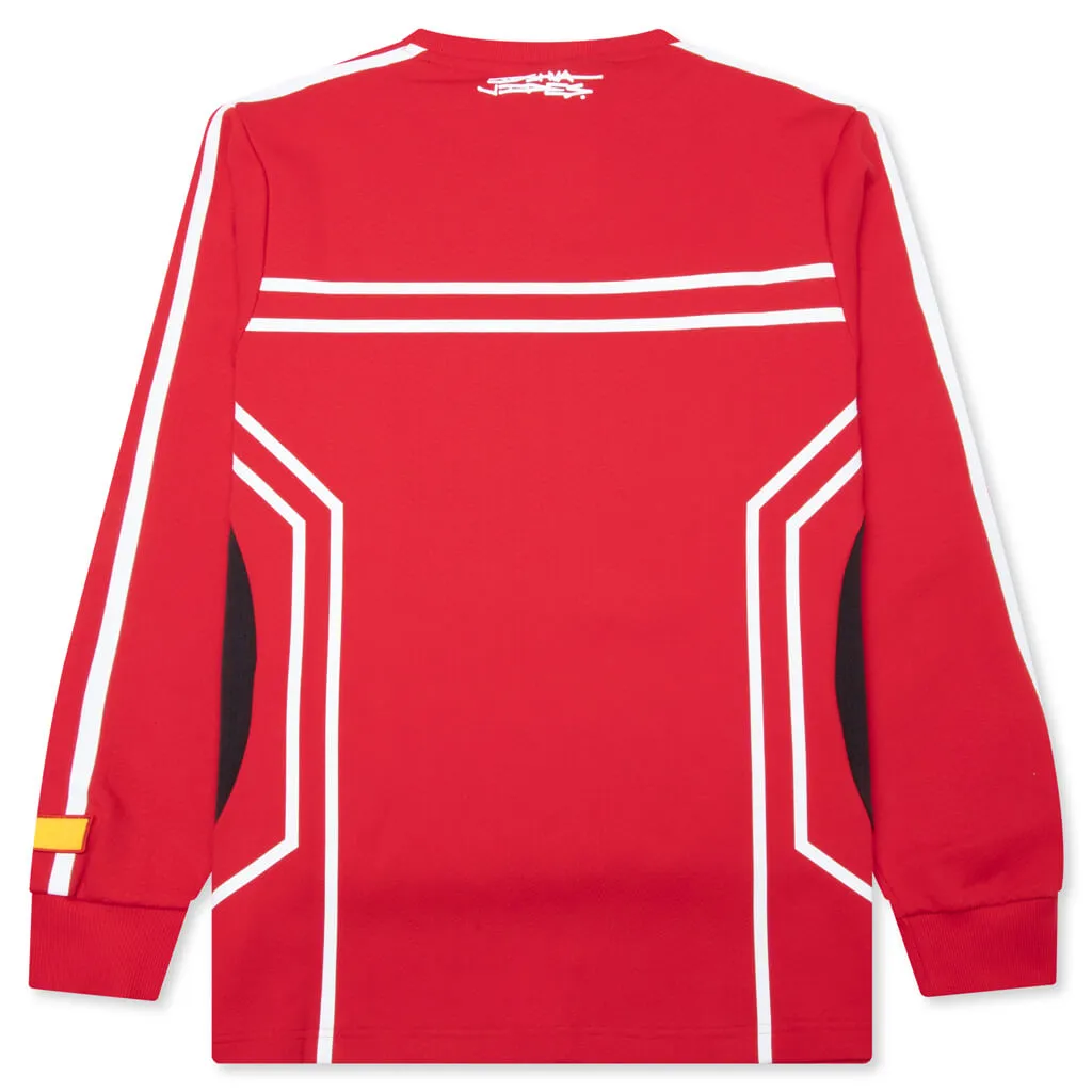 Puma x Joshua Vides Ferrari Mesh Crew - Rosso Corsa