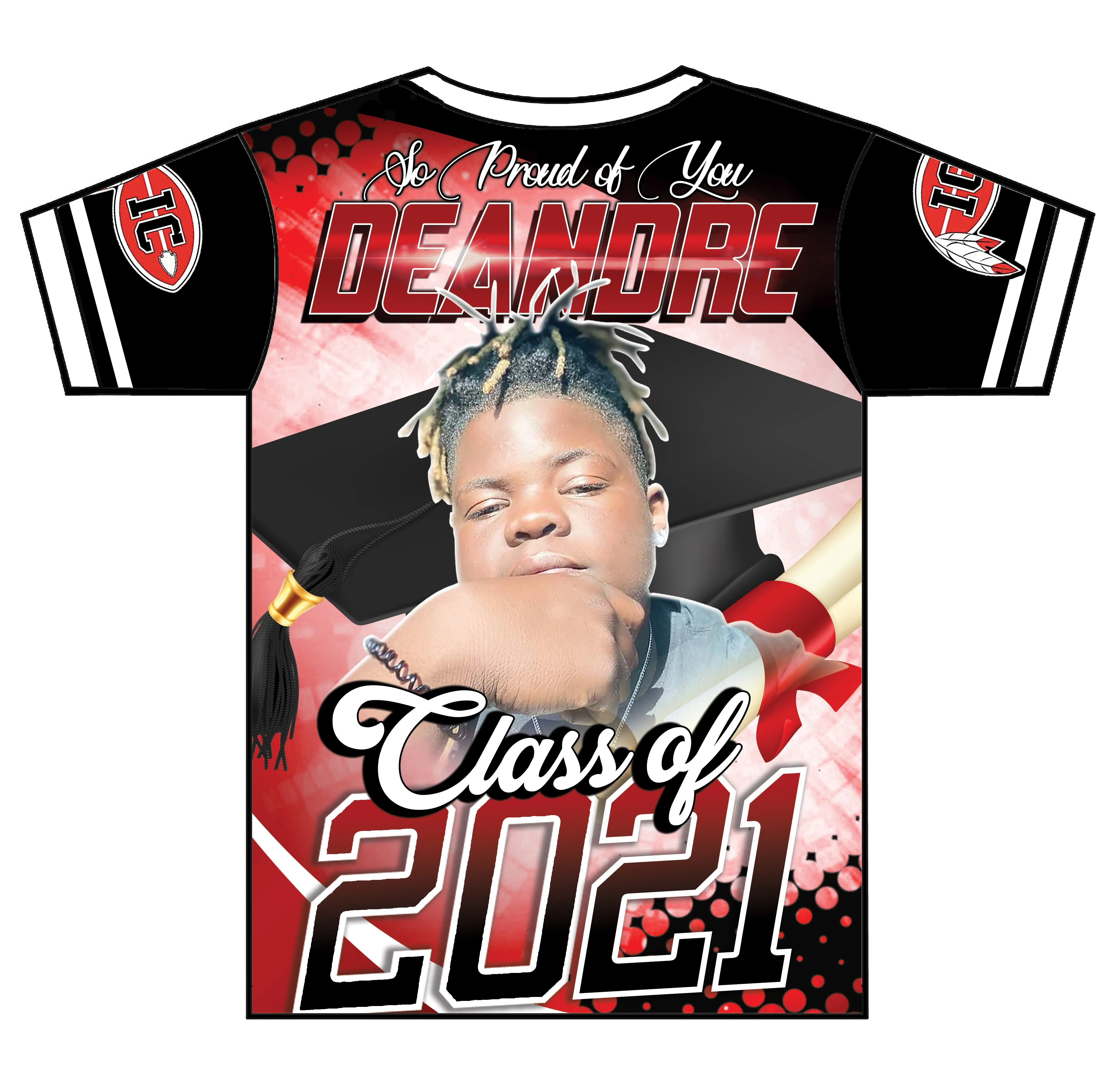 "De'Andre" Custom Designed Graduation 3D shirt