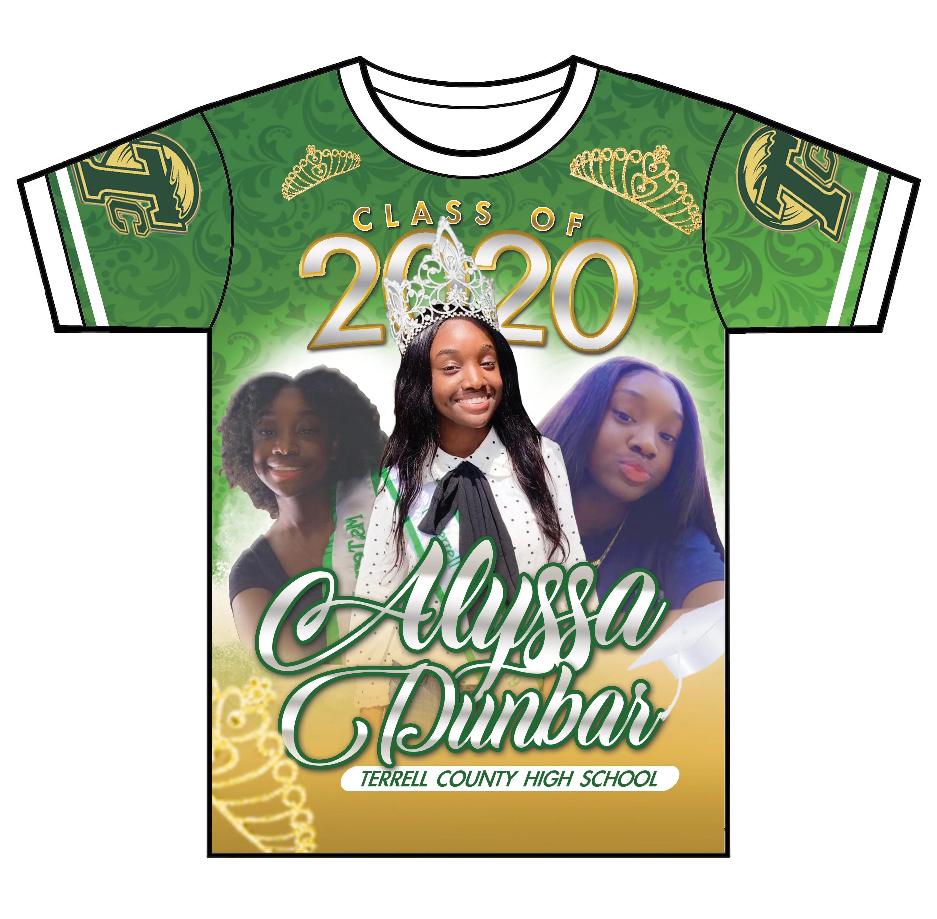 "Homecoming Queen" Custom Designed Graduation 3D shirt