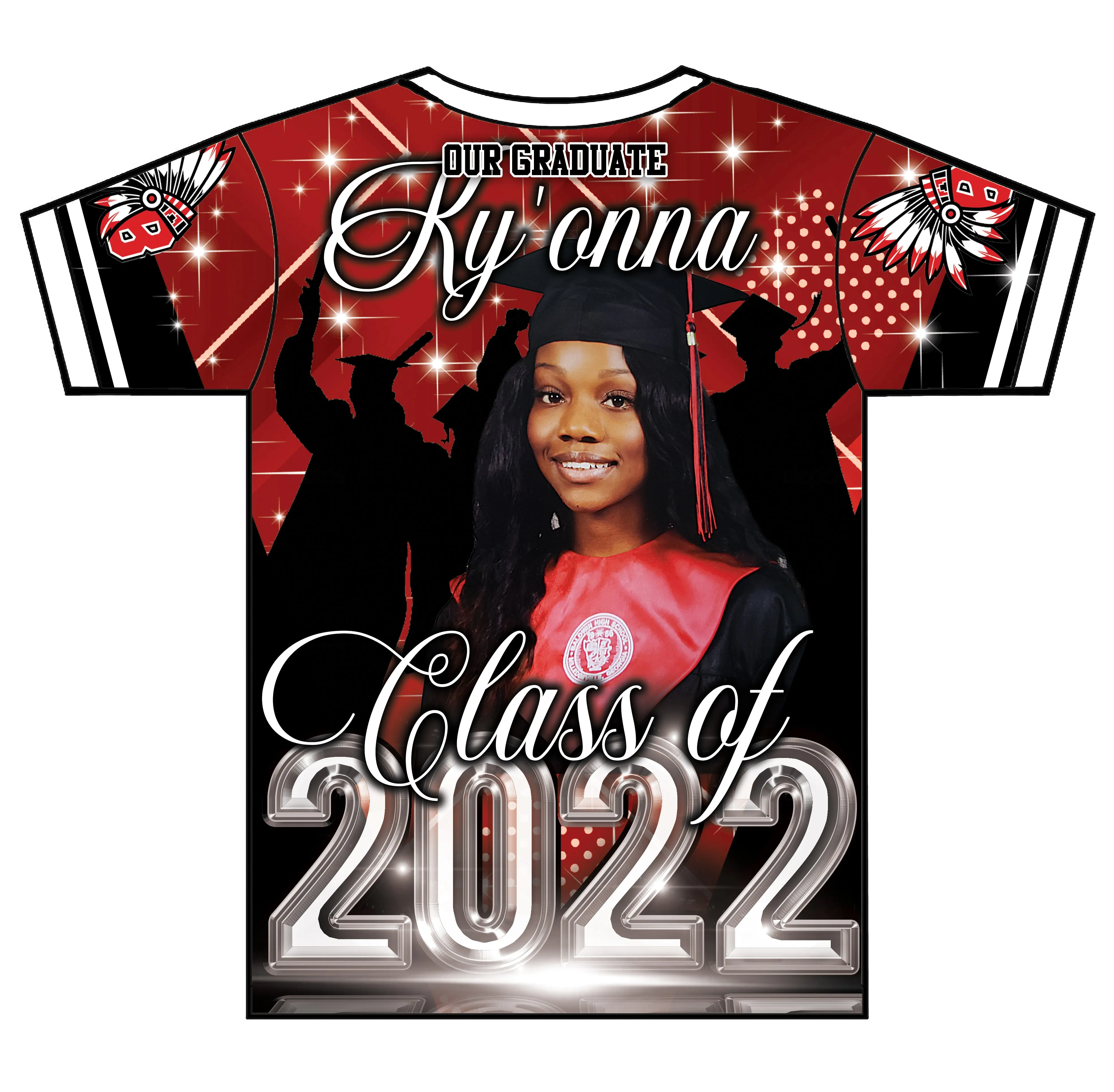 "Ky'onna" Custom Designed Graduation 3D shirt