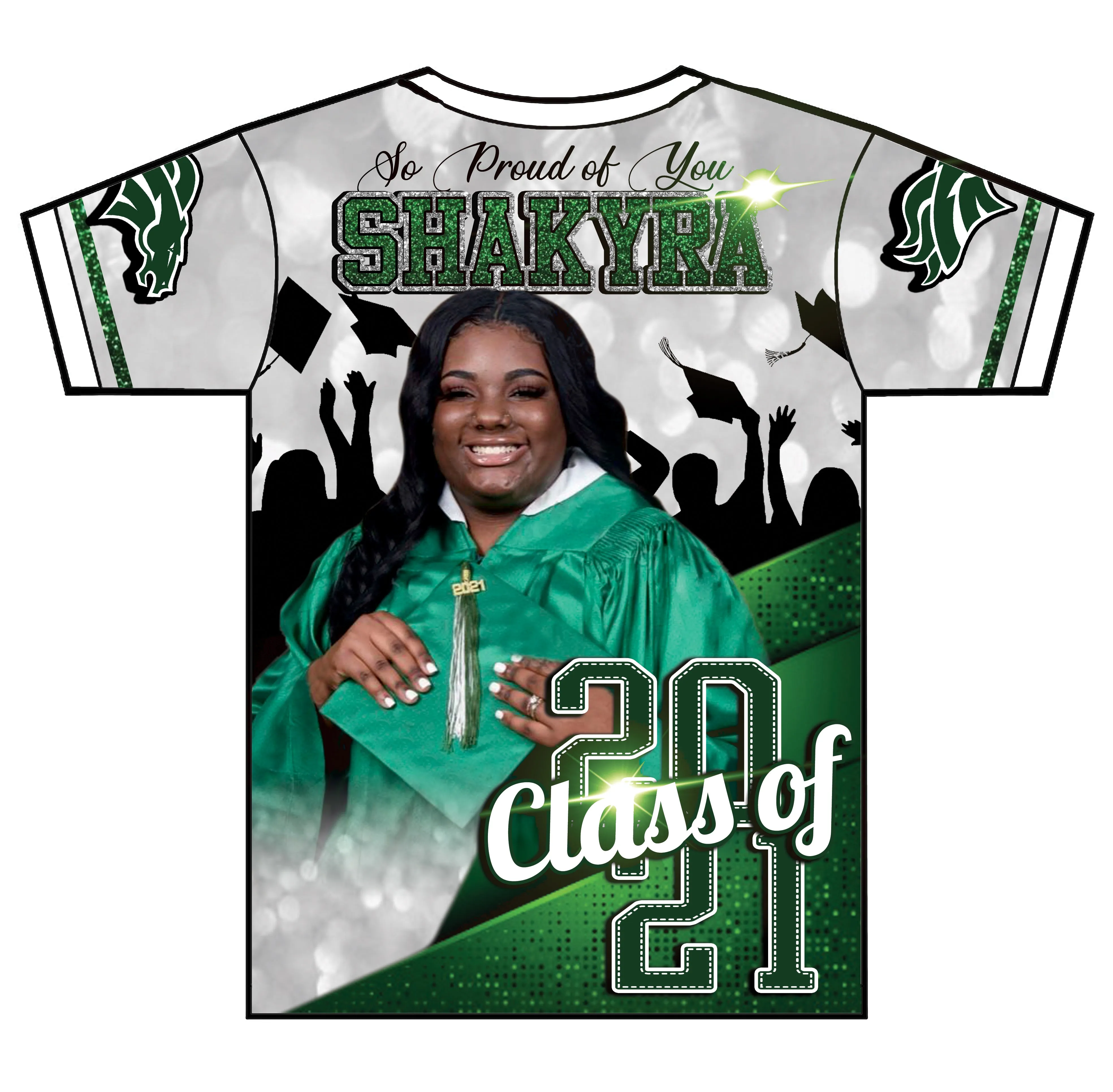 "Shakyra" Custom Designed Graduation 3D shirt