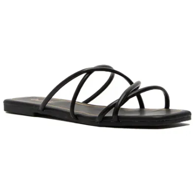 QUPID Flashy Strappy Slide Sandal