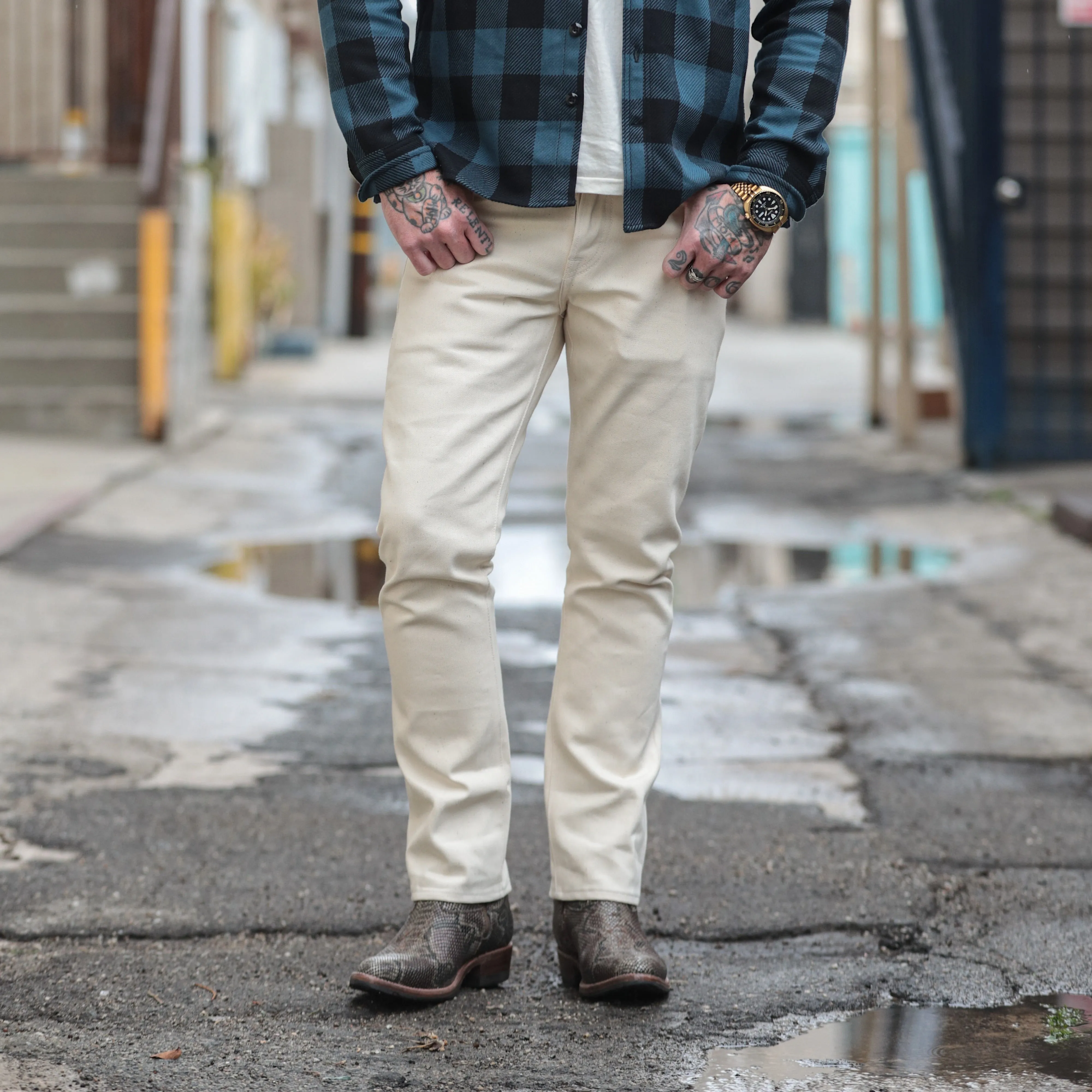 Rogue Territory 14oz Ecru Denim Silveridge