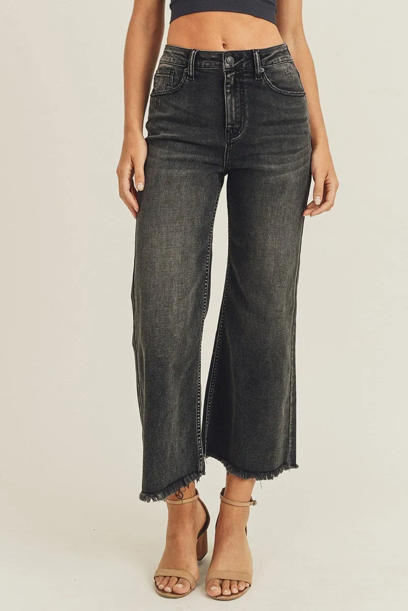 Rory Risen High Rise Frayed Ankle Jeans