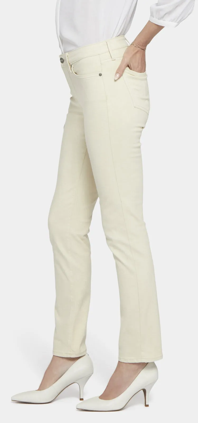 Sheri Slim Jeans Creme Premium Denim | White Creek