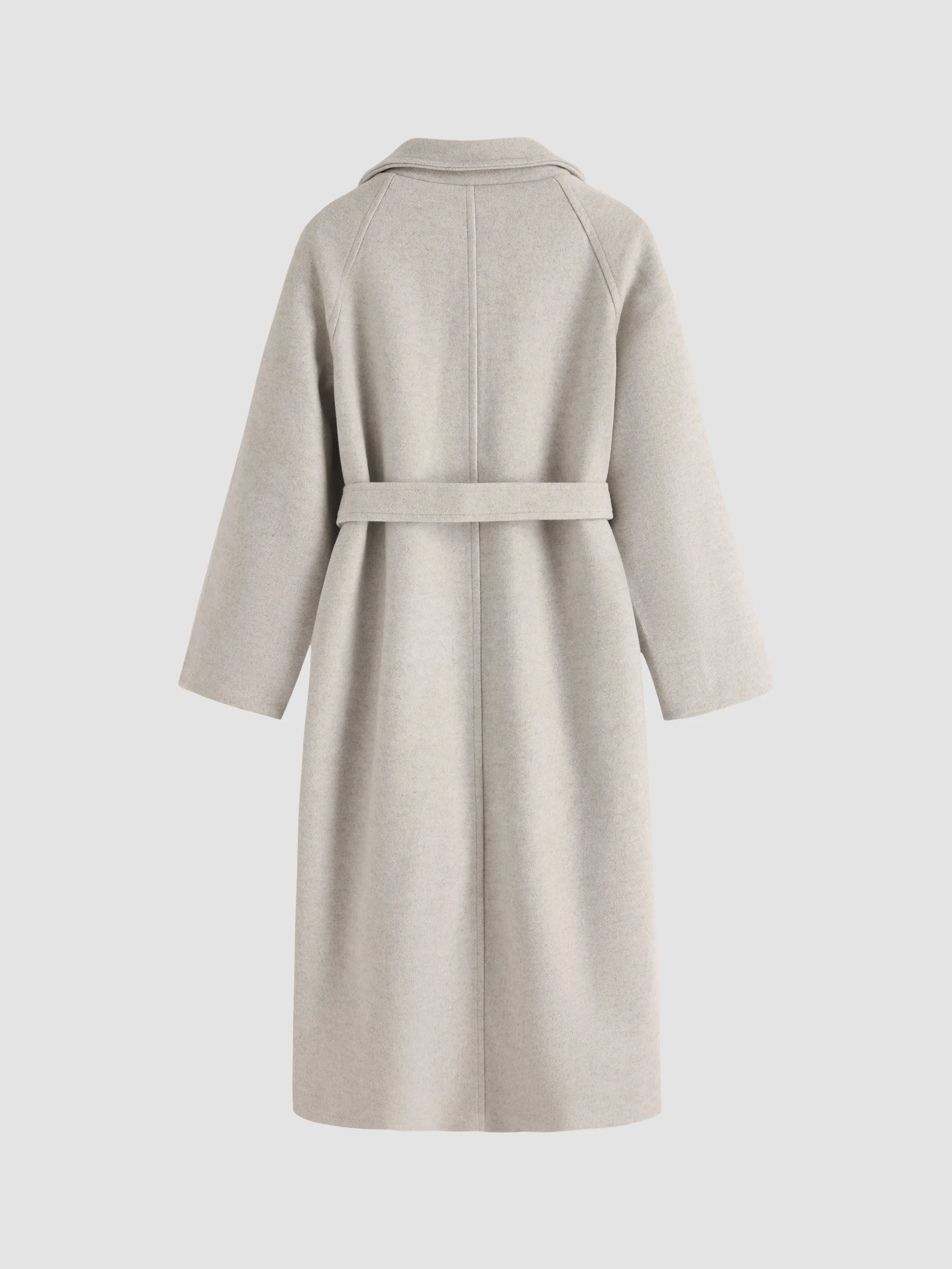 Soft Wool Belted Long Coat