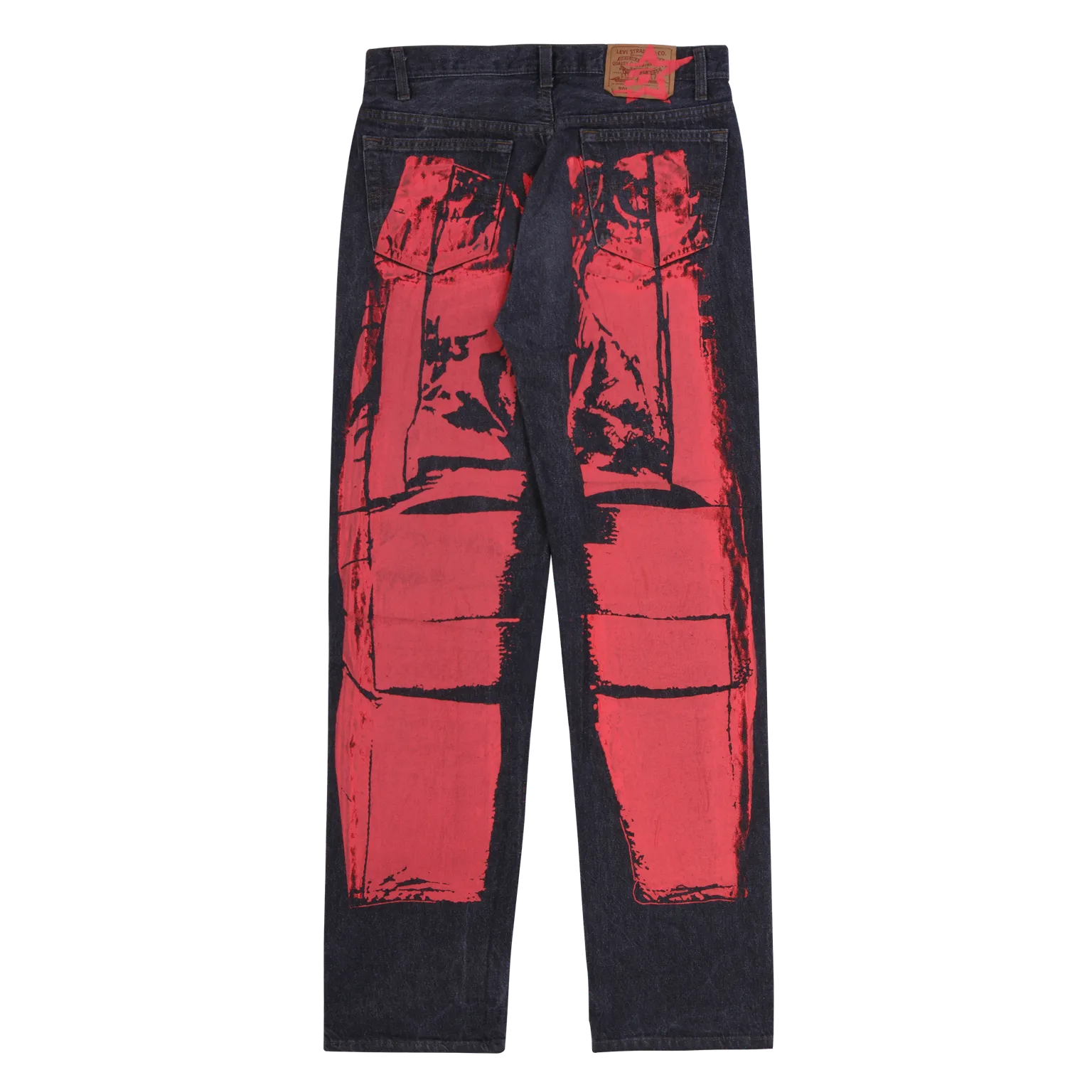 Sp5der Worldwide Moto Jeans Black Red