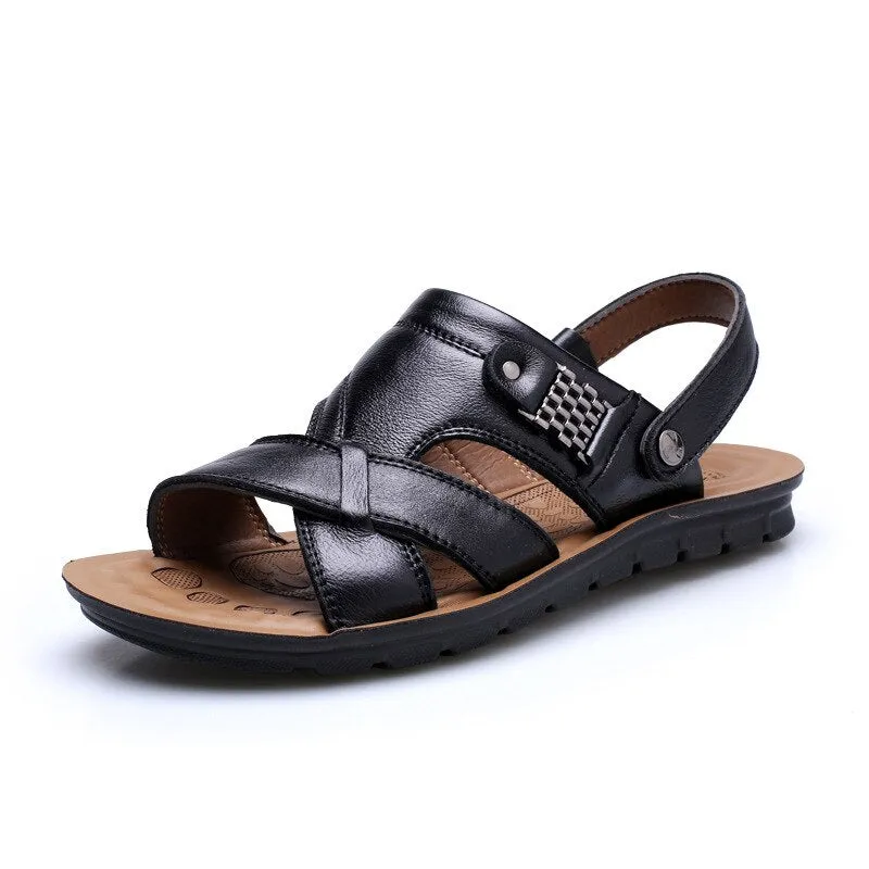 Spring Dual Leather Sandal