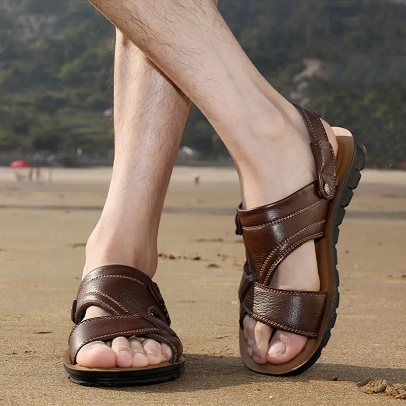 Spring Dual Leather Sandal