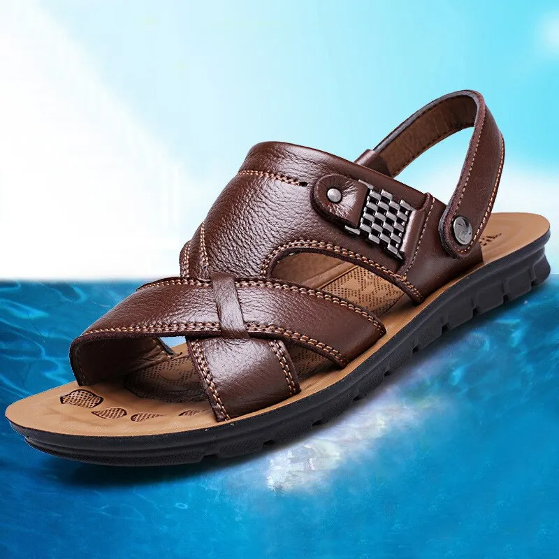 Spring Dual Leather Sandal