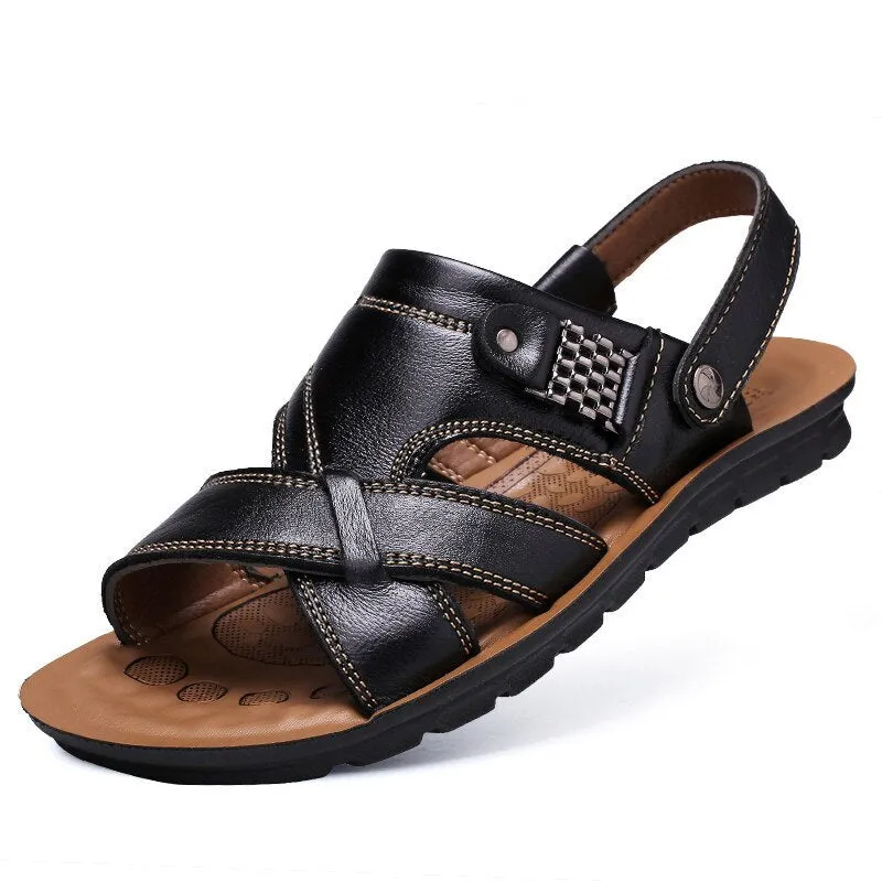 Spring Dual Leather Sandal