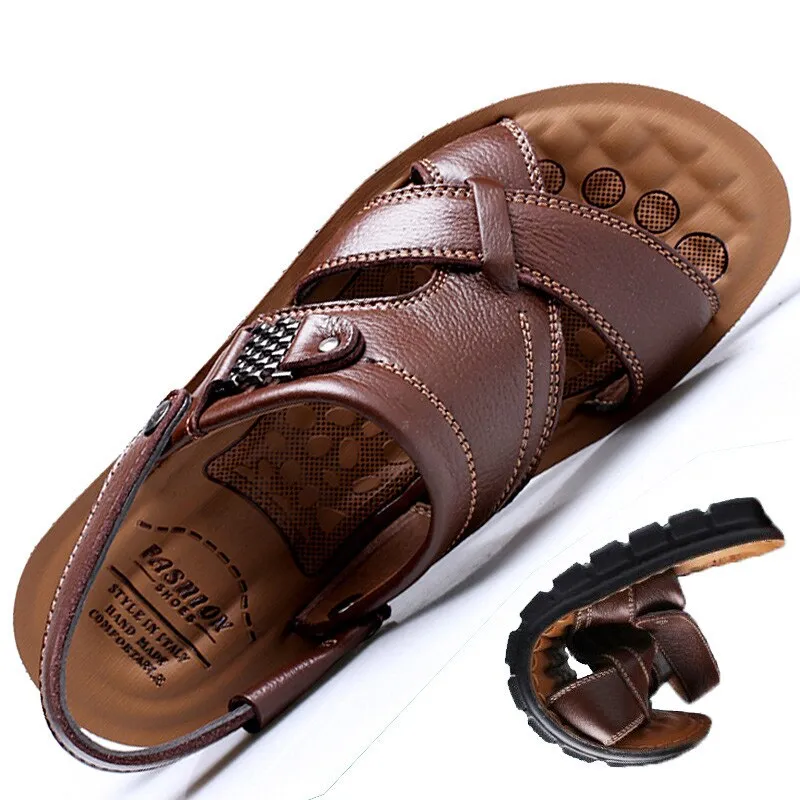 Spring Dual Leather Sandal